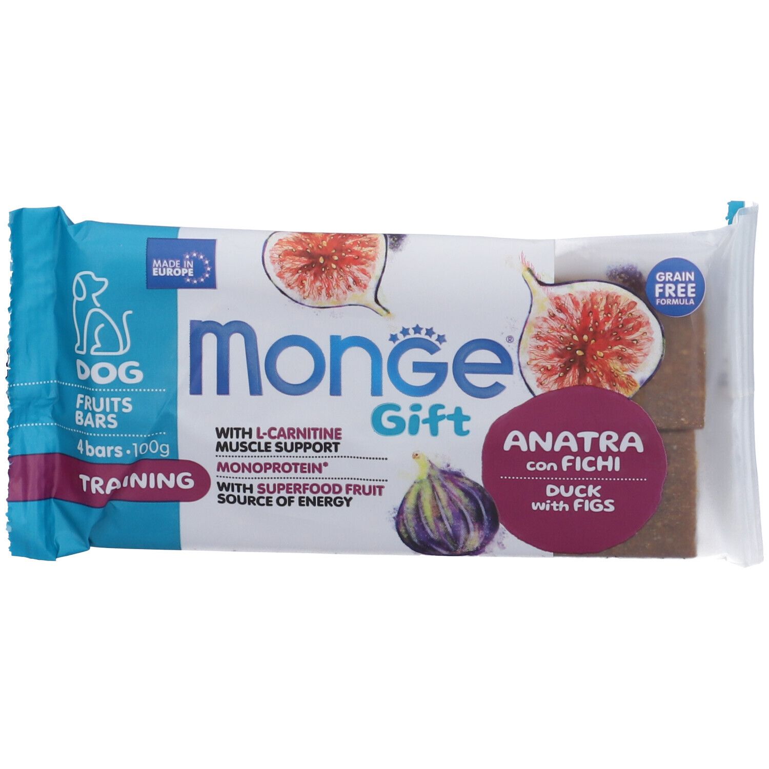 Monge Dog Fruit Bars Training Anatra con Fichi