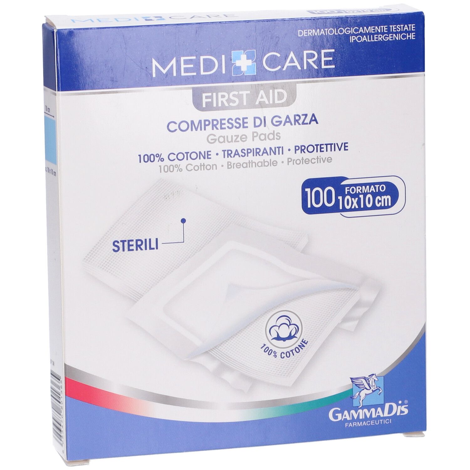 Garza Cotone 10X10 Cm 100 Pezzi