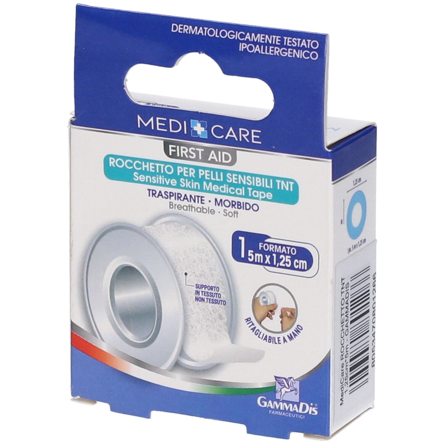 Medicare First Aid Rocchetto Pelli Sensibili TNT 5m x 1,25 cm 1 Pezzo