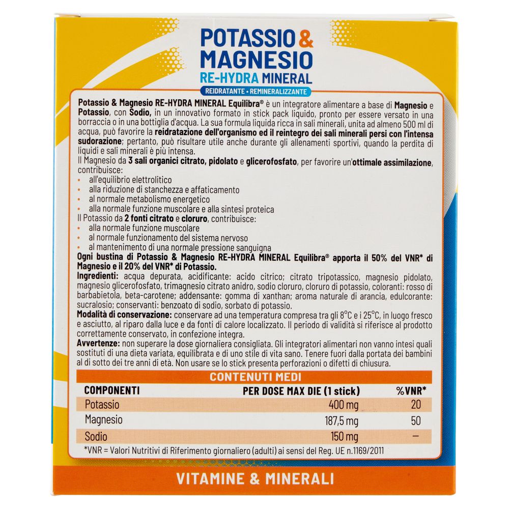 Equilibra® Potassio & Magnesio Re-Hydra Mineral