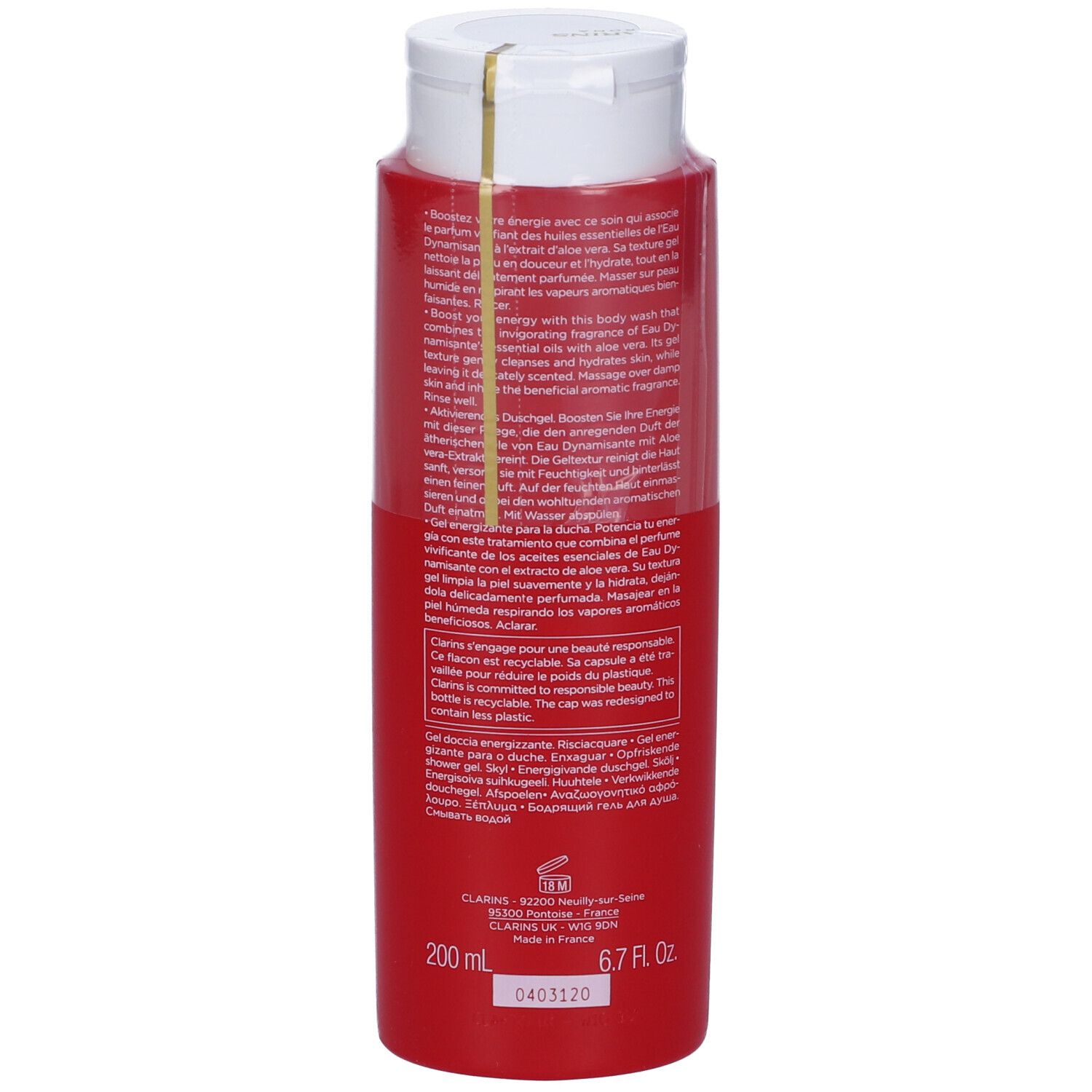 Clarins Eau Dynamisante Gel Doccia Fresco Energizzante