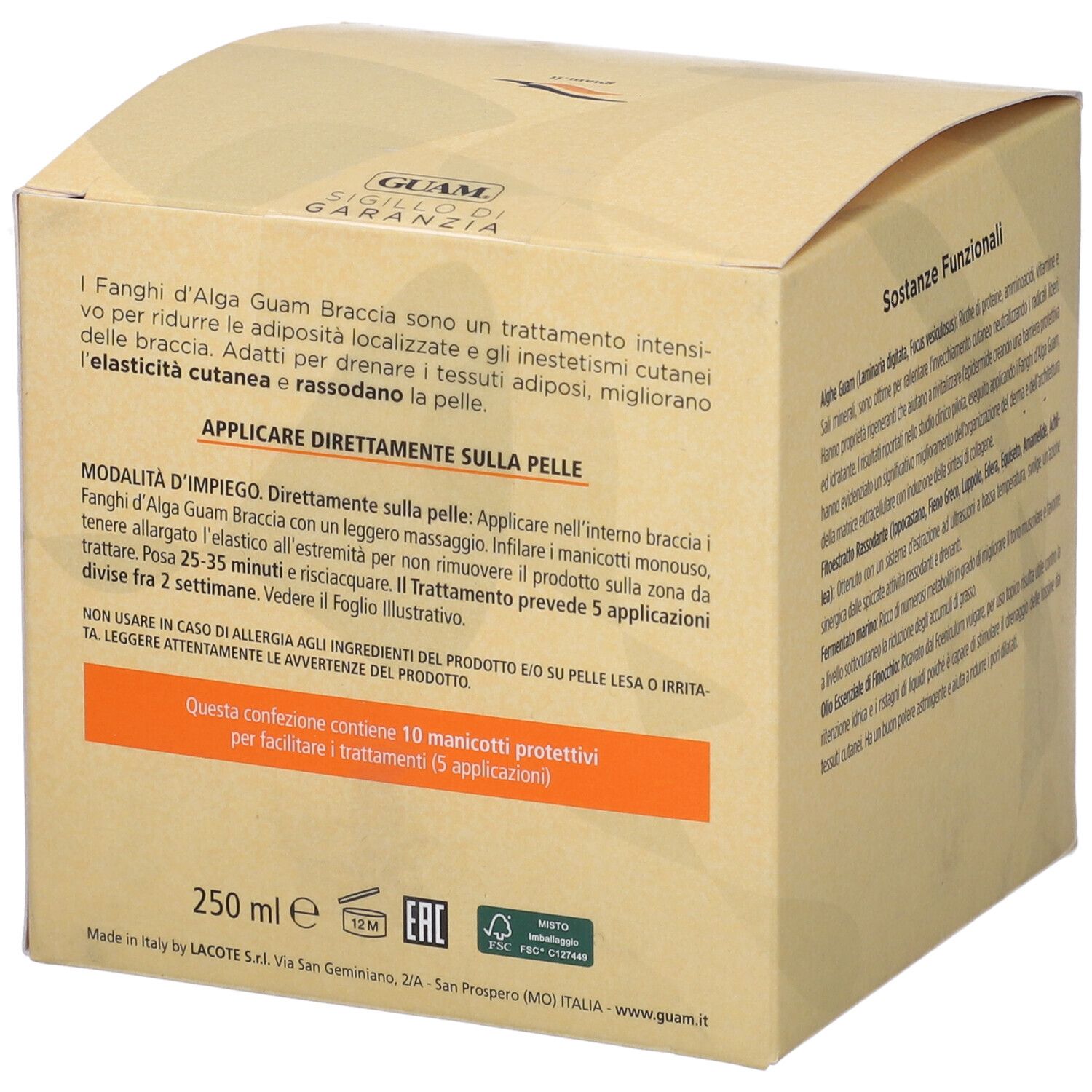 GUAM® Fanghi D'alga Trattamento Intensivo Braccia 250 Ml - risparmia il 10% con il codice: Guam10