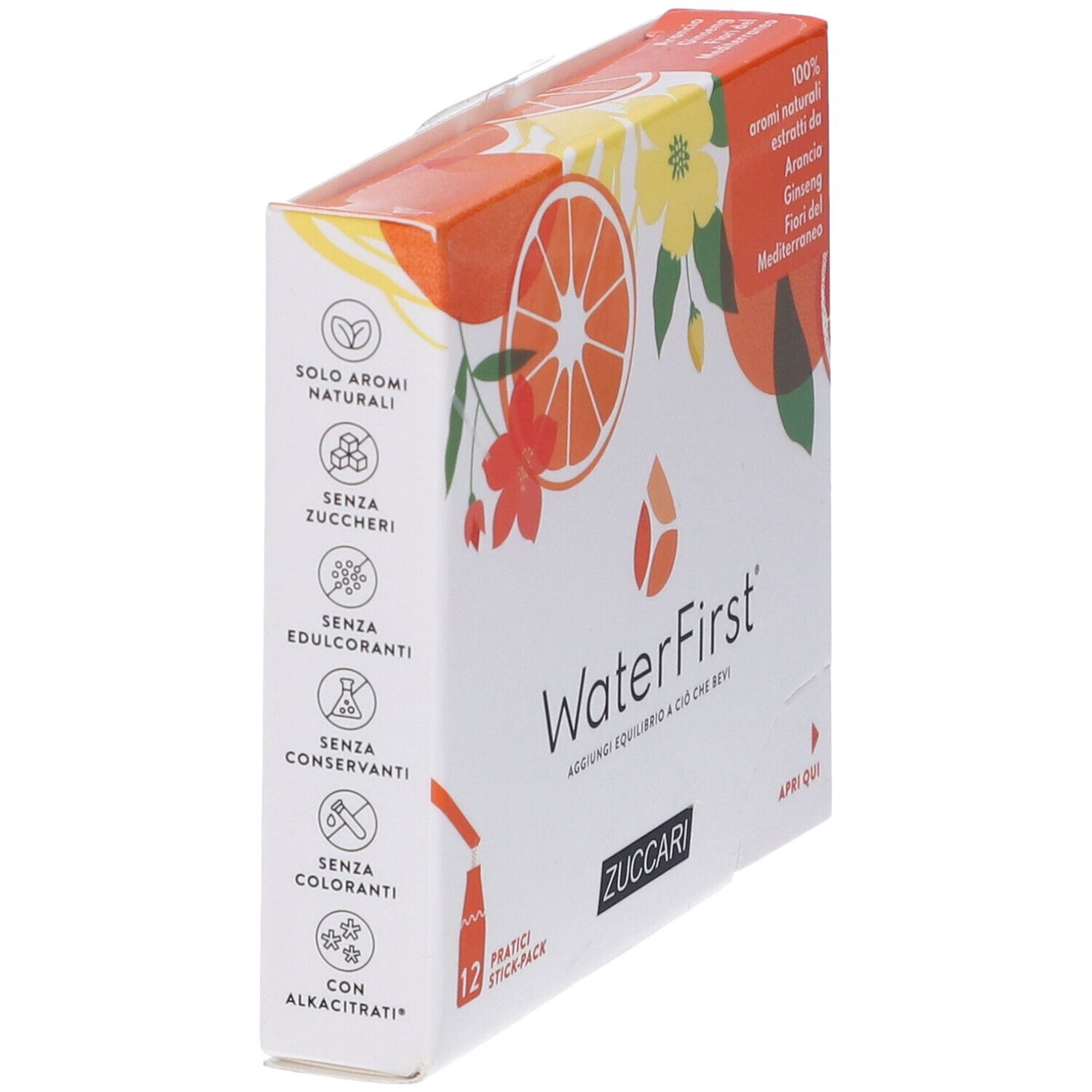 WaterFirst Arancio, Ginseng, Fiori del Mediterraneo
