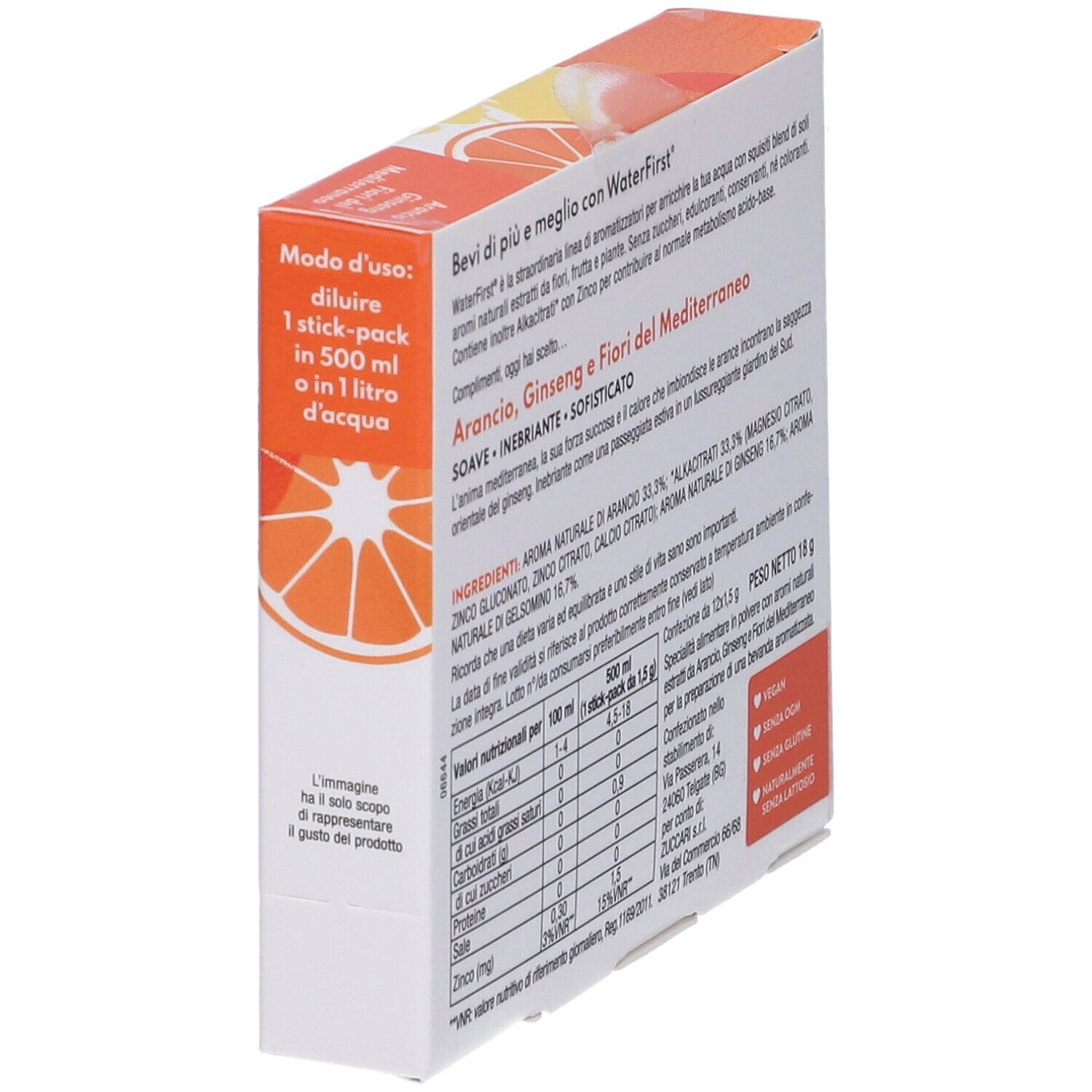 WaterFirst Arancio, Ginseng, Fiori del Mediterraneo