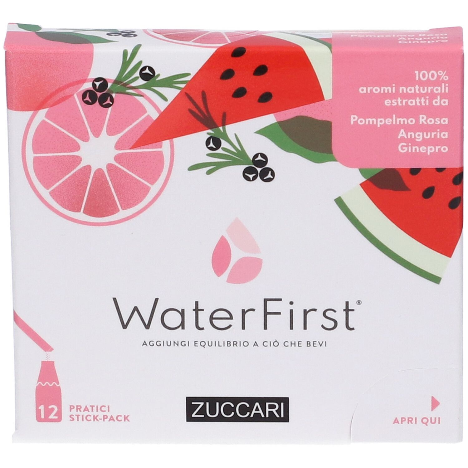 WaterFirst Pompelmo Rosa, Anguria, Ginepro