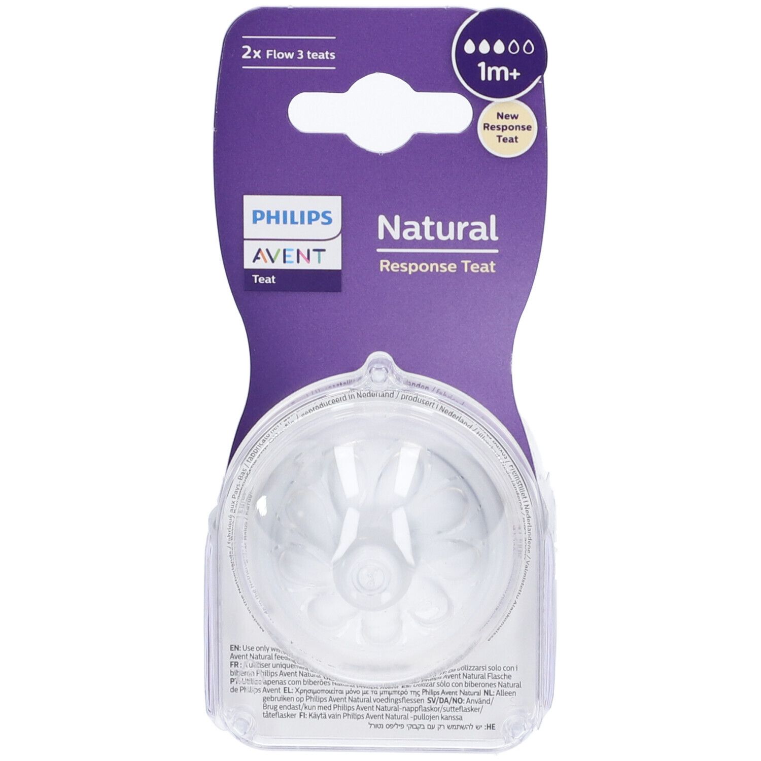 Avent Tettarella Natural 3,0 1M+ 2 Pezzi