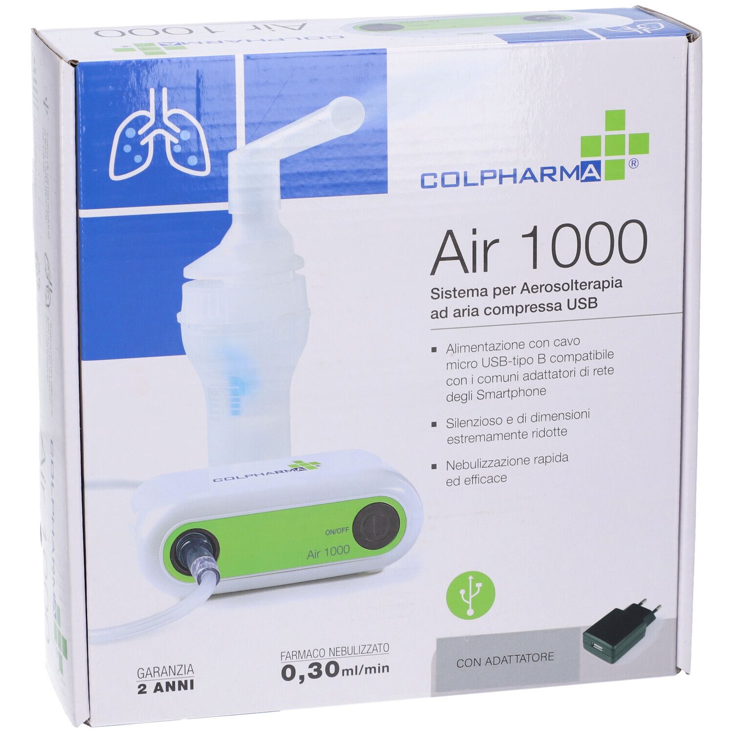 Aerosol Colpharma Air 1000 Usb Con Trasformatore