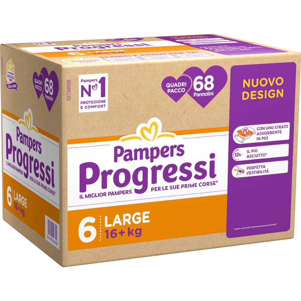 Pampers Quadri Progressi XL 16+ Kg