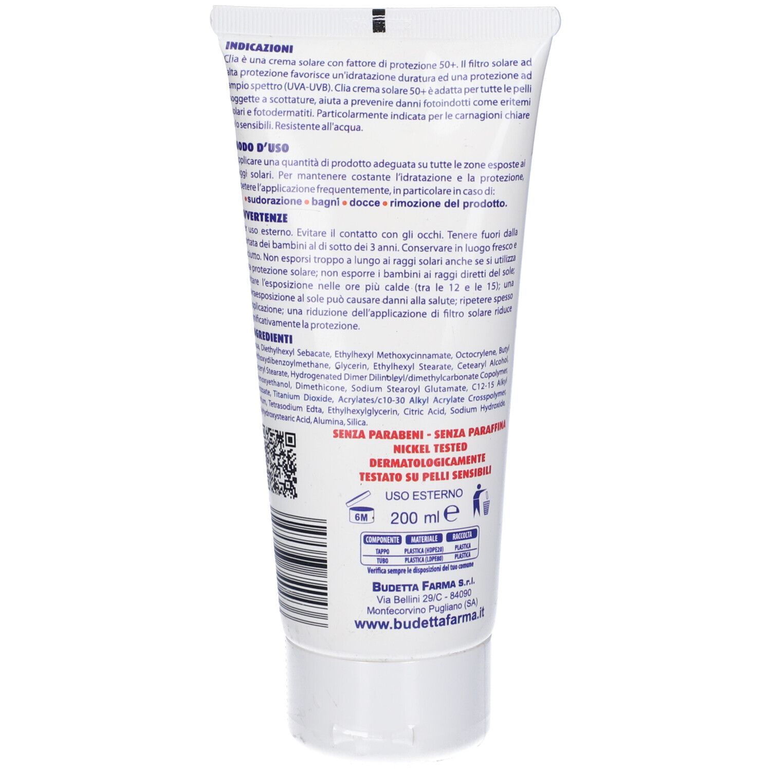 Clia Crema Solare 50+ 200 Ml