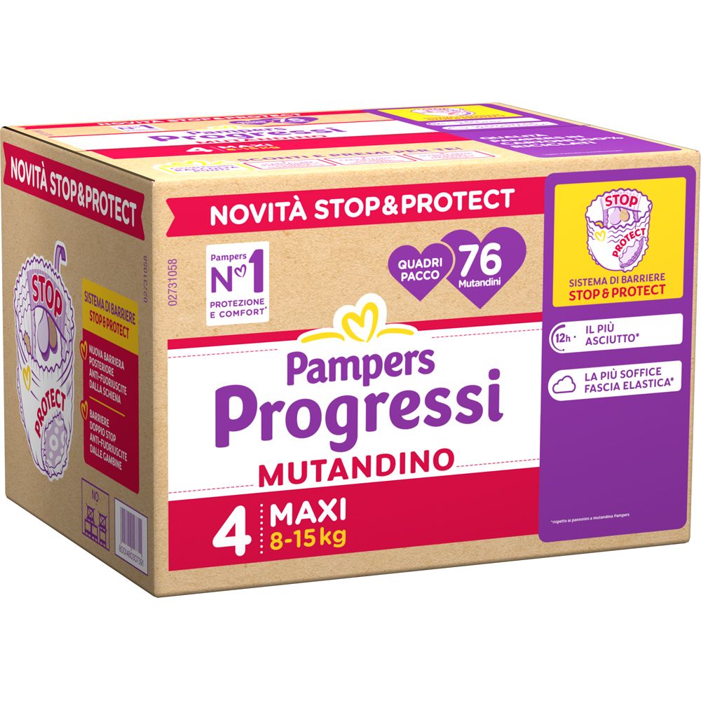 Pampers Quadri Progressi Mutandino Maxi 8-15Kg