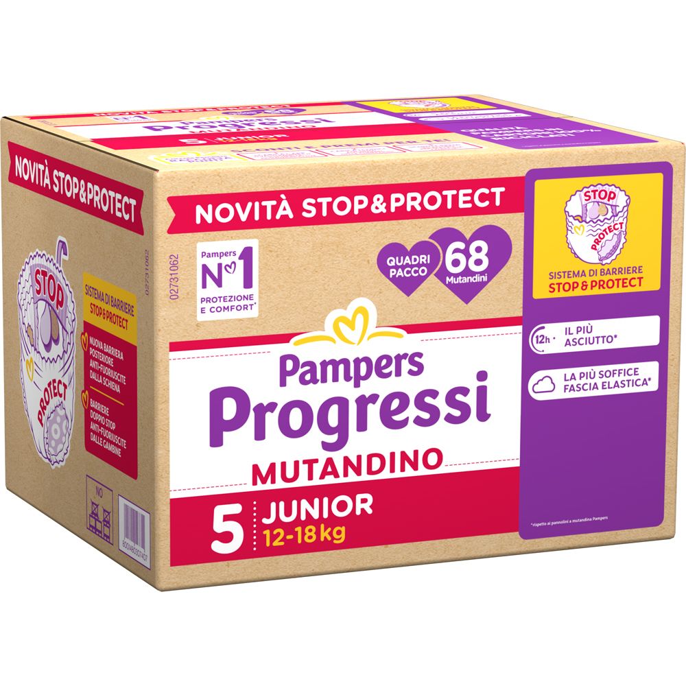 Pampers Quadri Progressi Mutandino Junior 12-18 Kg