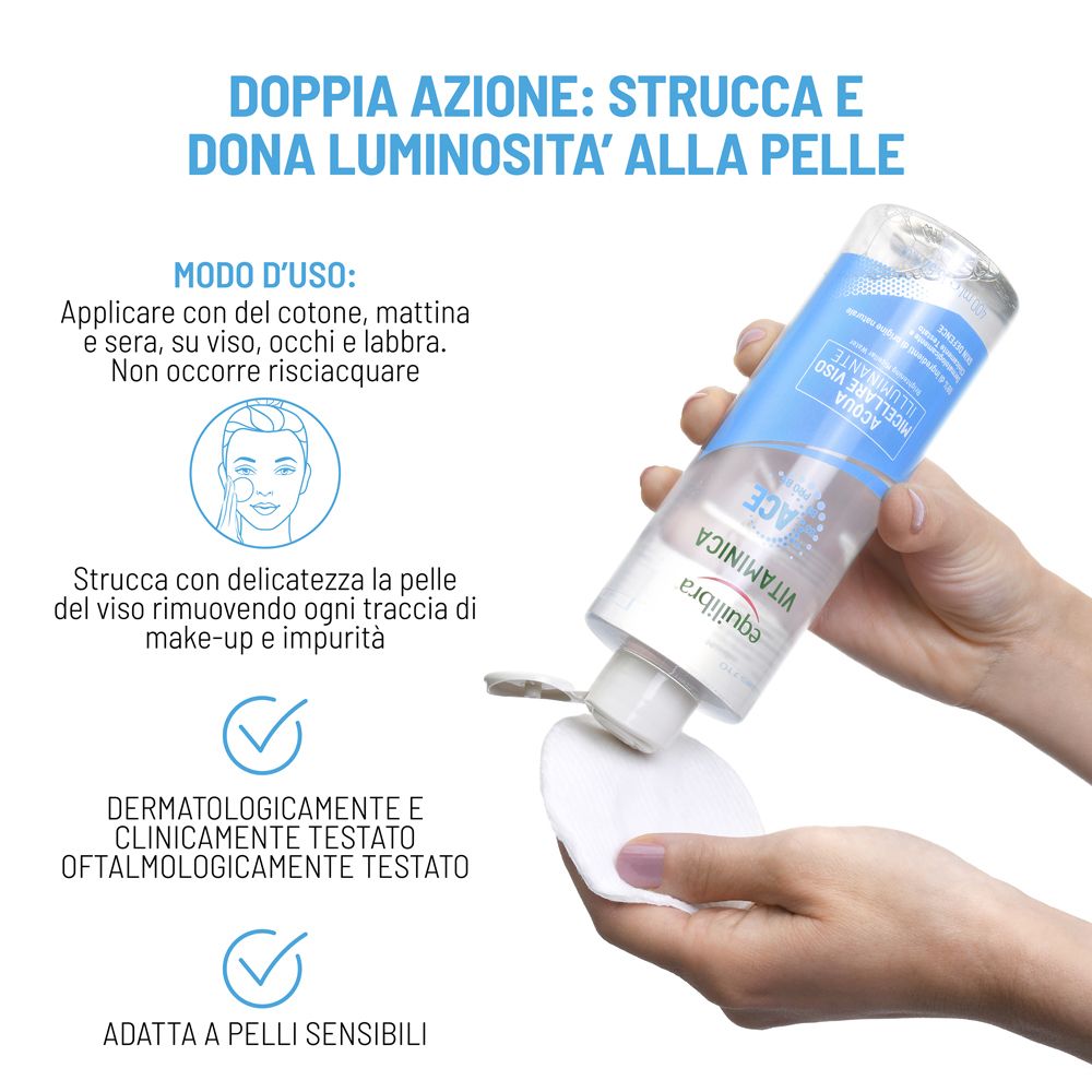Equilibra Vitaminica Acqua Micellare Viso Illuminante