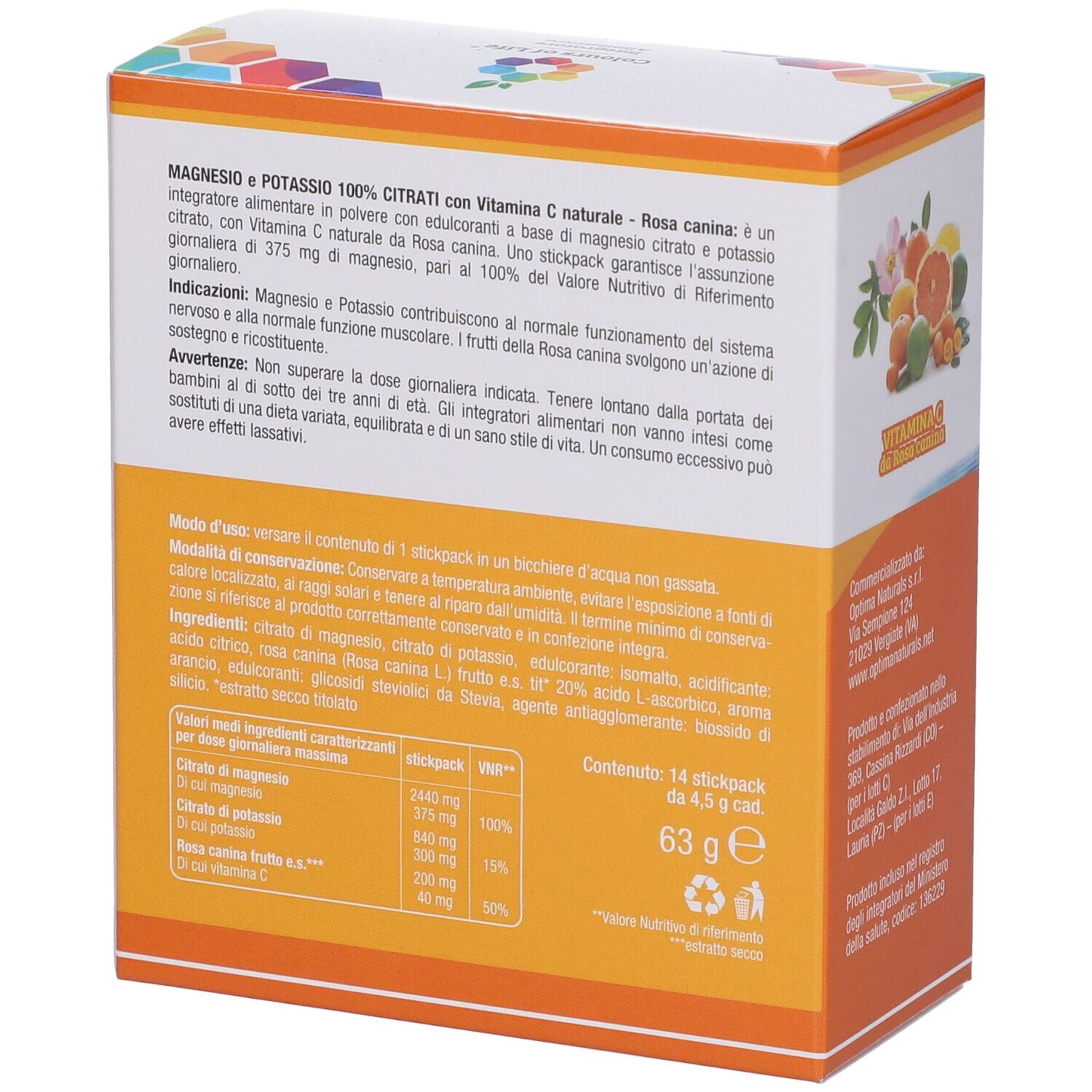 Magnesio Potassio Vit C 14 Stick