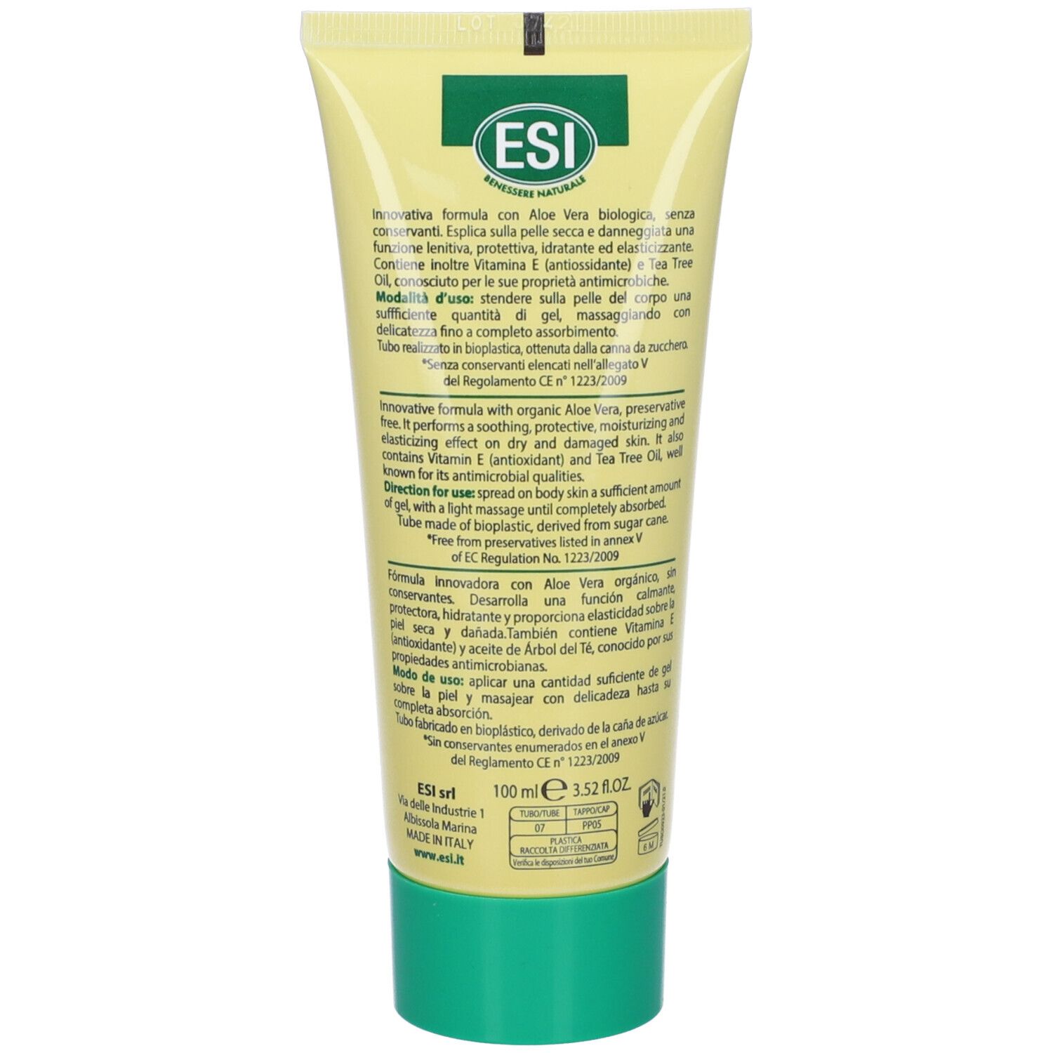 Esi Aloe Vera Gel Tea Tree 100 Ml