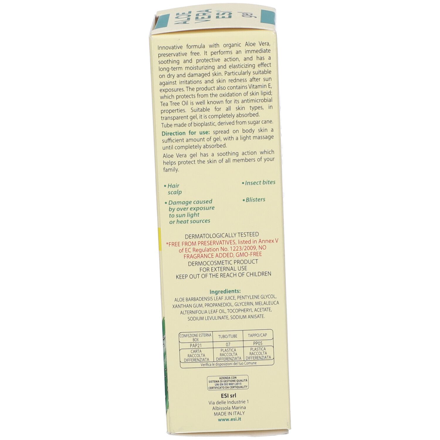 Esi Aloe Vera Gel Tea Tree 100 Ml