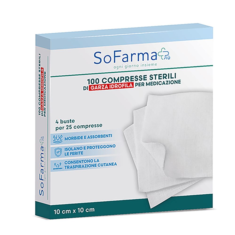 Sofarmapiu' Compressa In Cotone 10X10 Cm