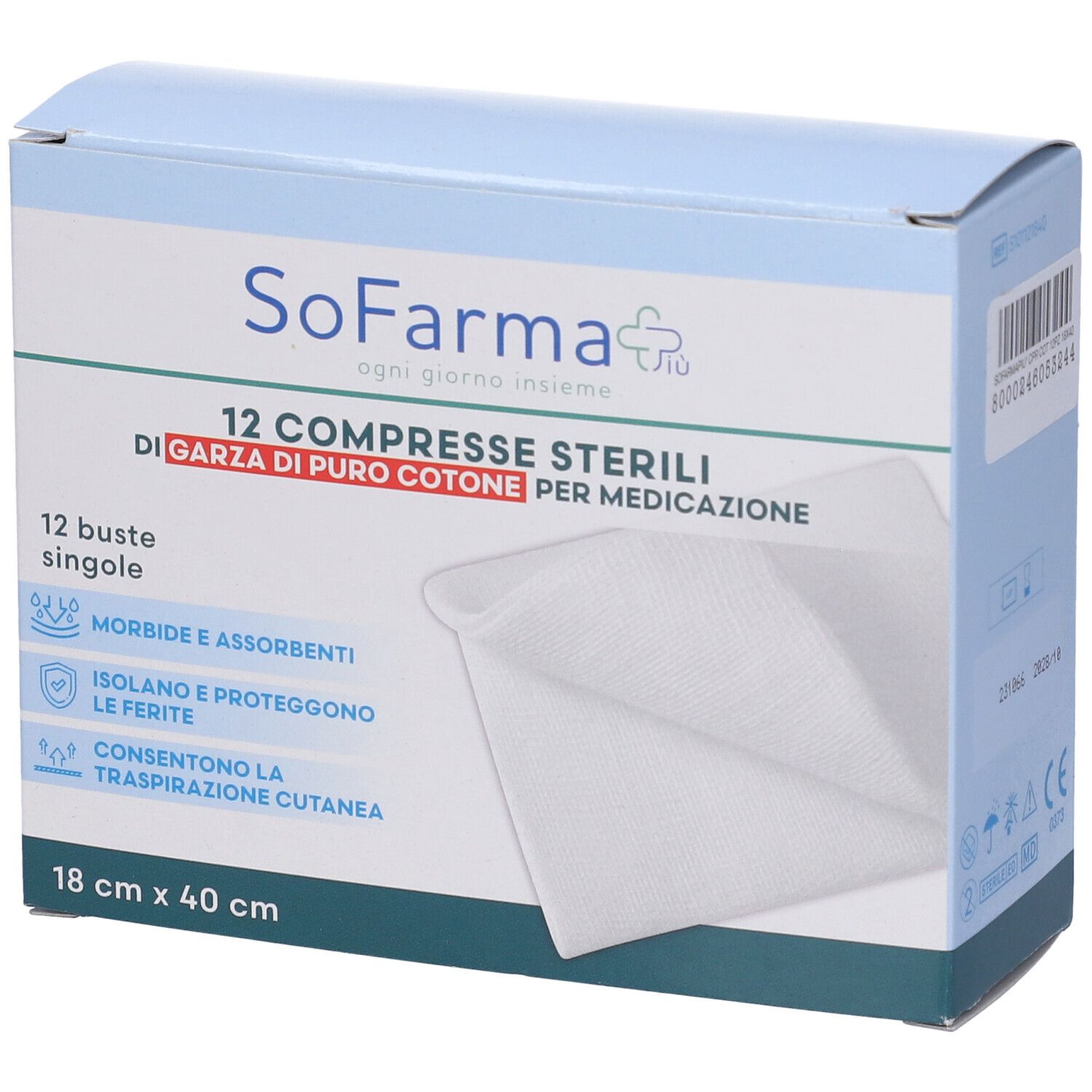 Sofarmapiu' Compressa In Cotone 18X40 Cm