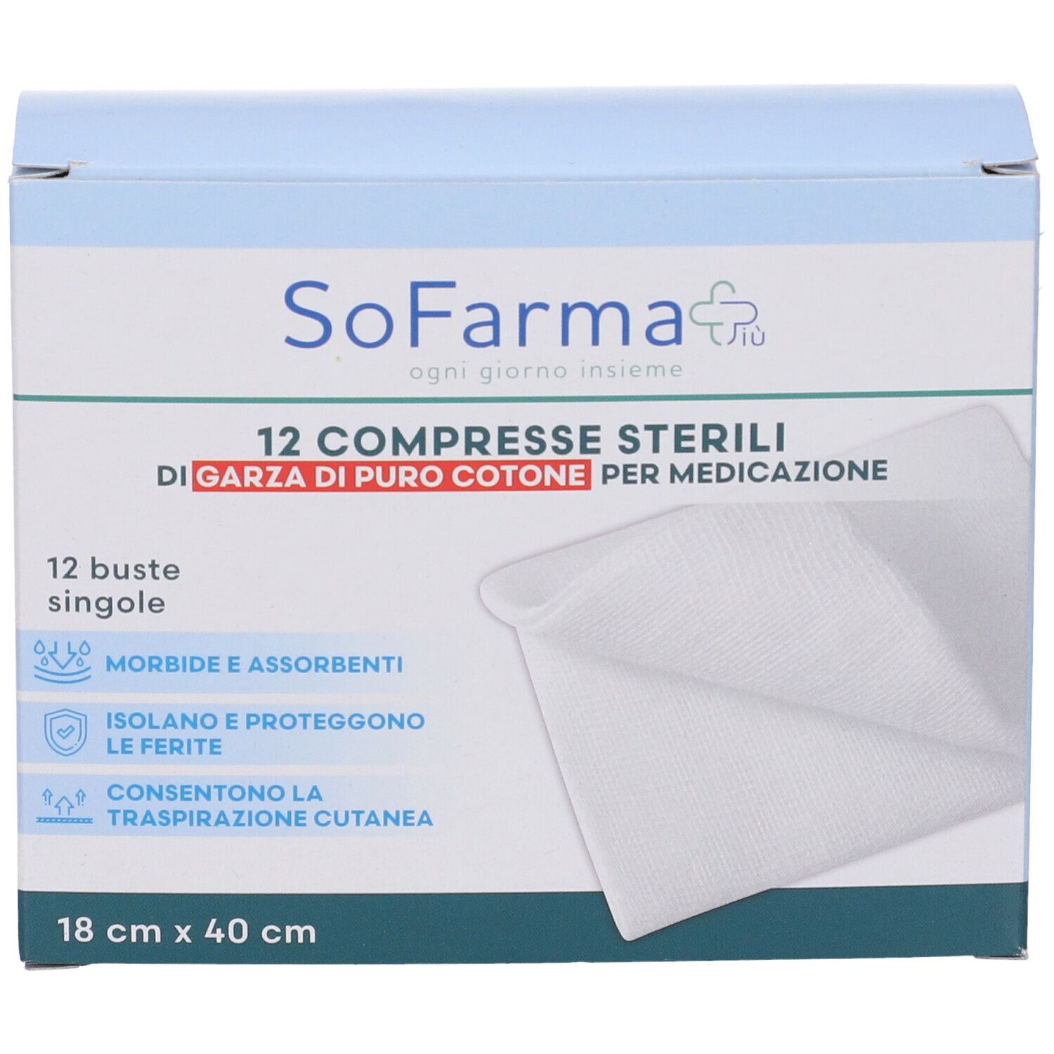 Sofarmapiu' Compressa In Cotone 18X40 Cm