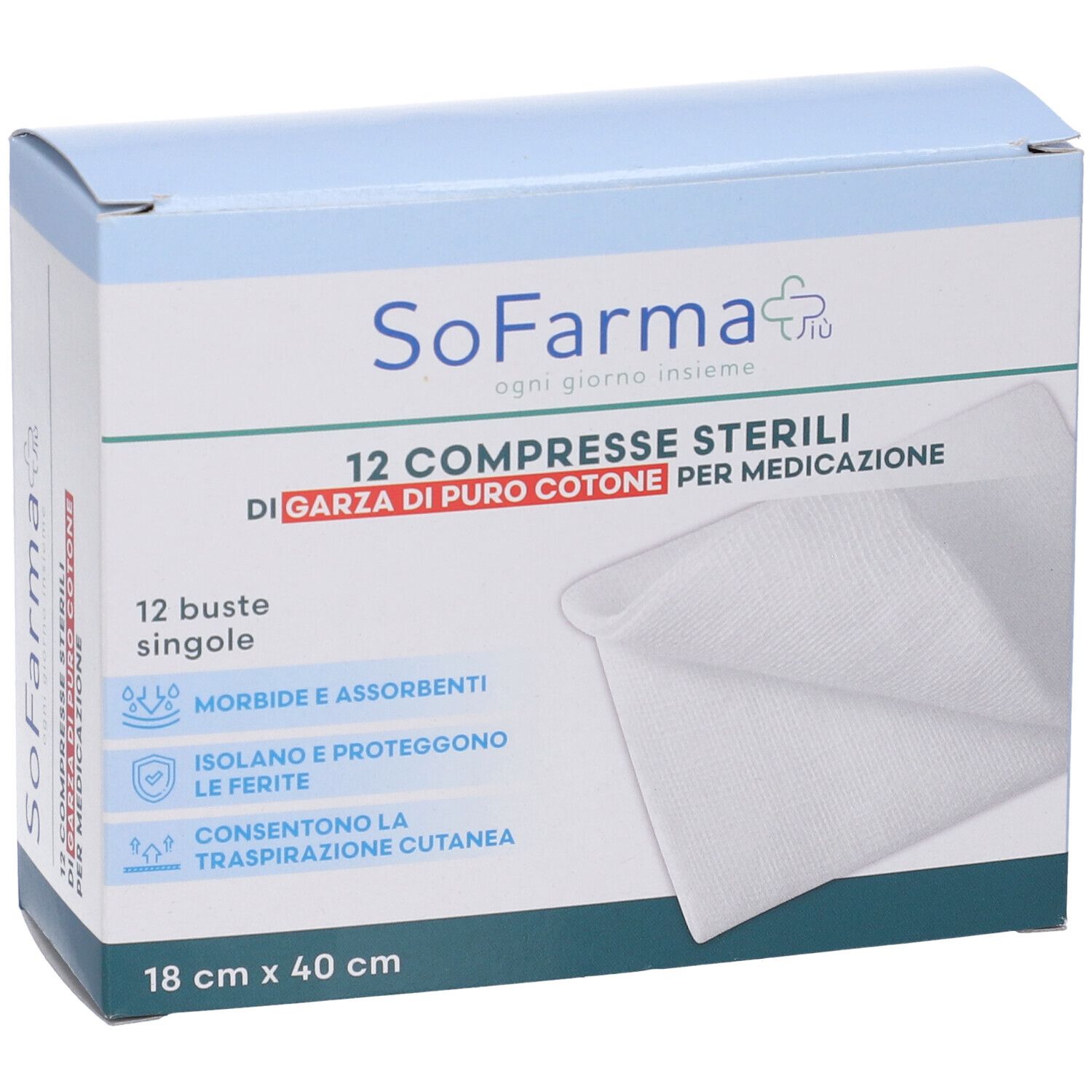 Sofarmapiu' Compressa In Cotone 18X40 Cm