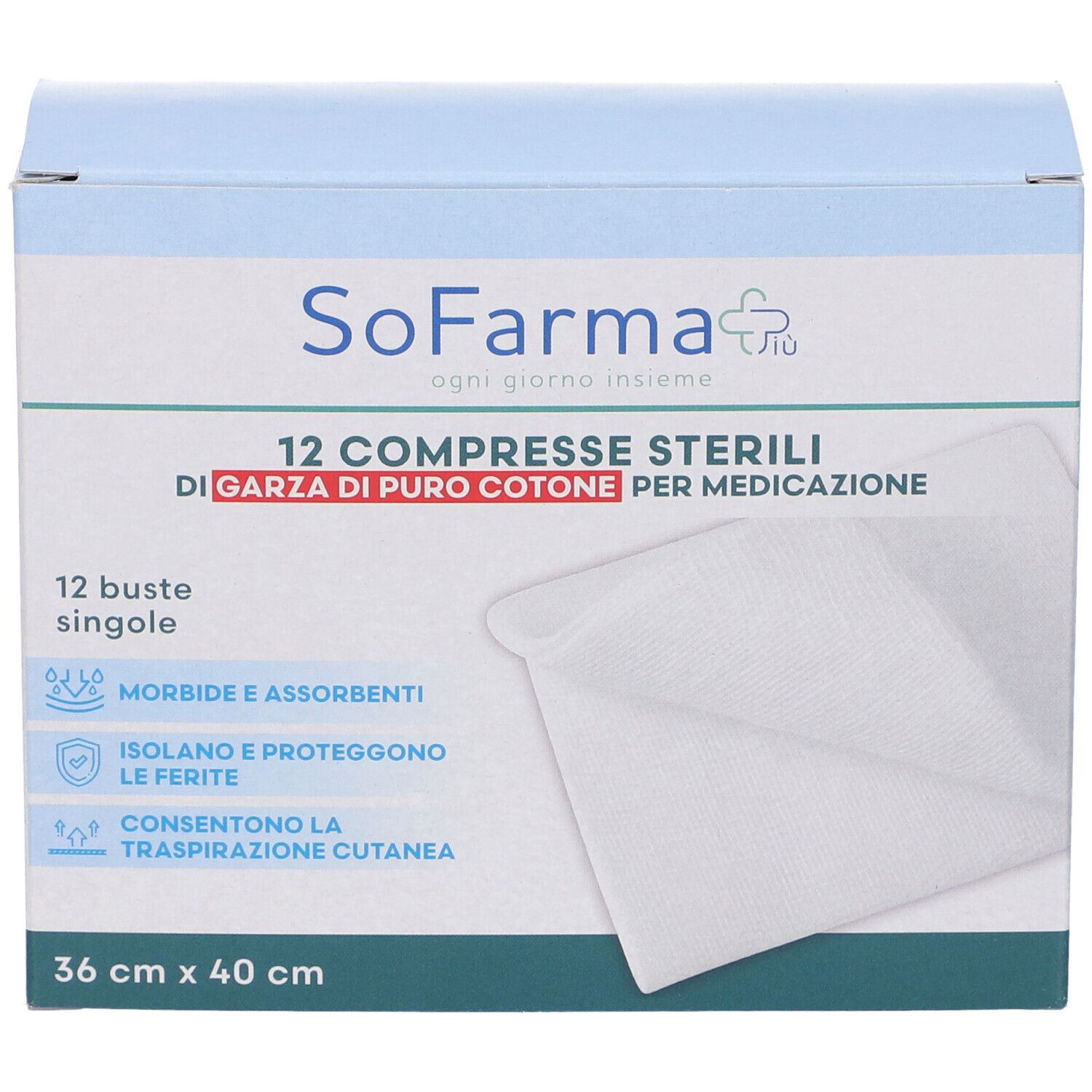 Sofarmapiu' Compressa In Cotone 36X40 Cm