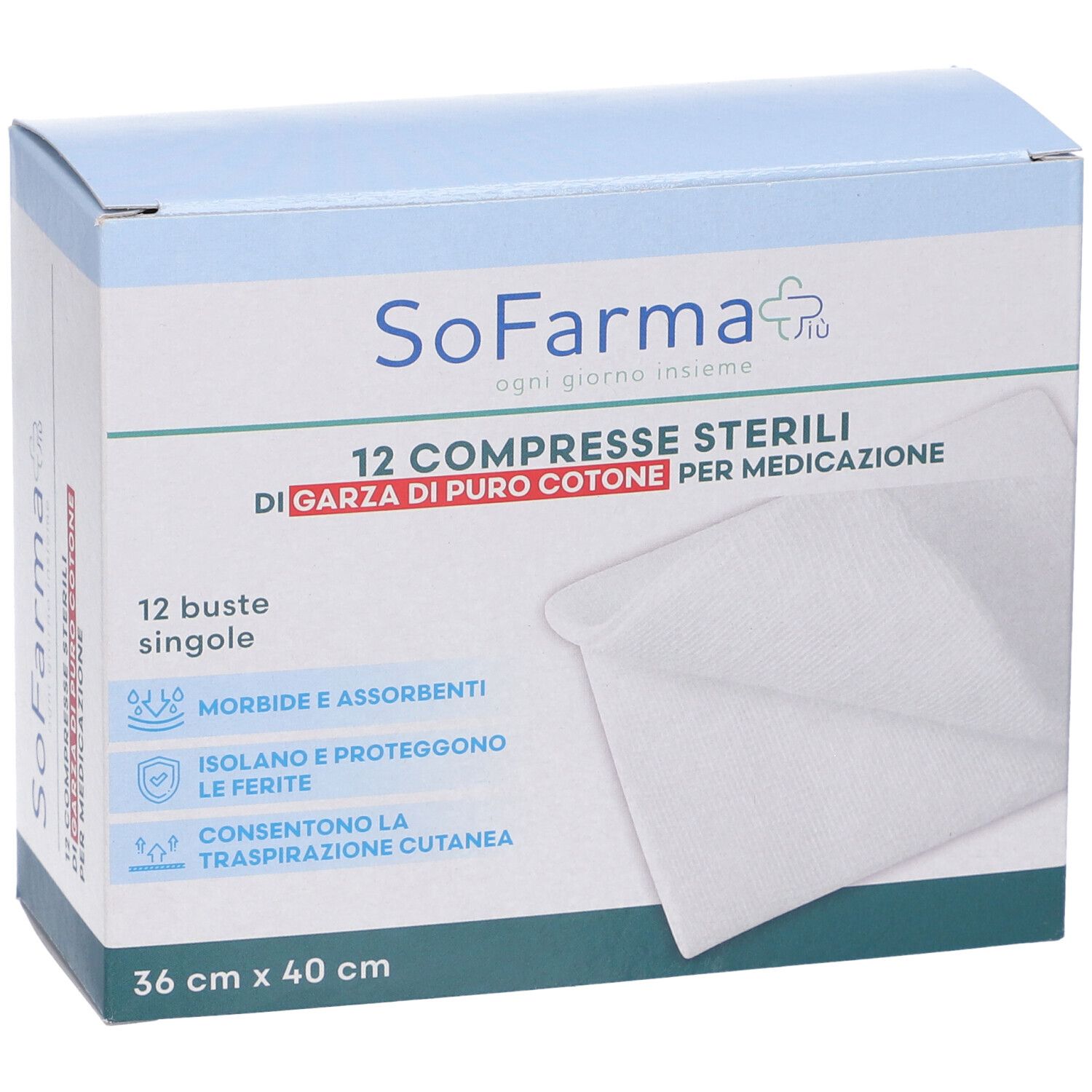 Sofarmapiu' Compressa In Cotone 36X40 Cm
