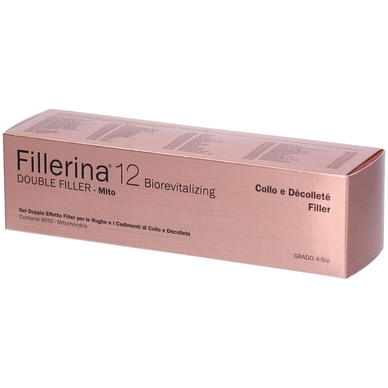 Fillerina 12 Double Filler Mito Collo E Decollete Gel Biorevitalizing Grado  4 Bio Dispenser Massage Tip 30 ml