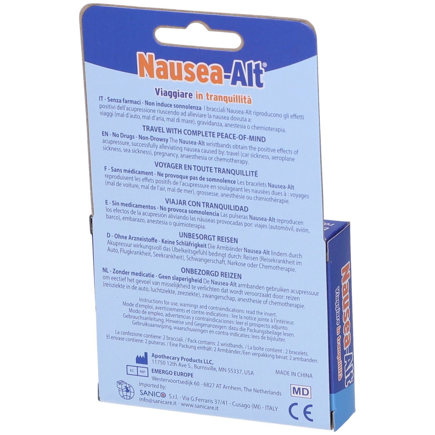 Bracciale Antinausea Adulto Nausea-Alt