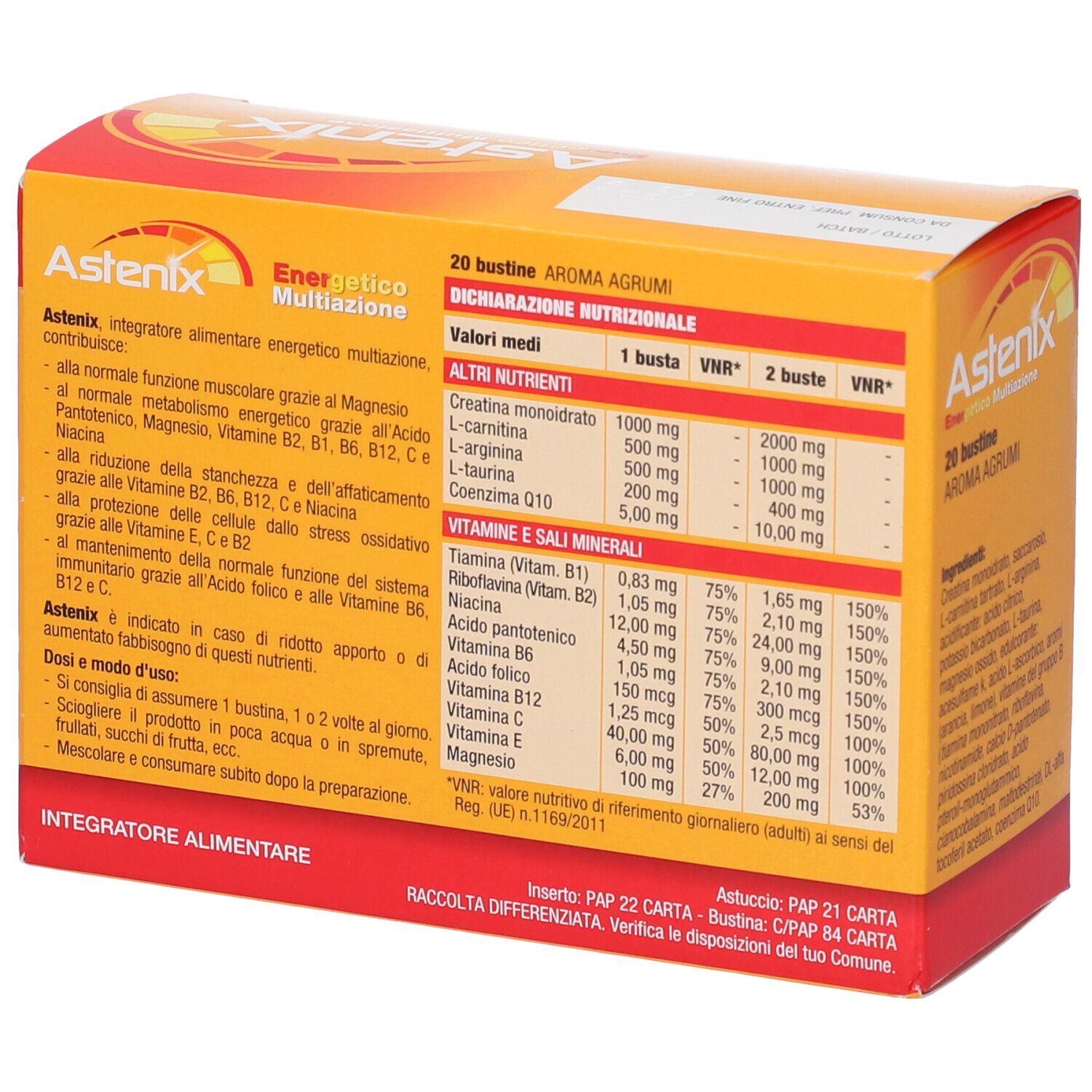 Astenix Energetico Multiazione Buste