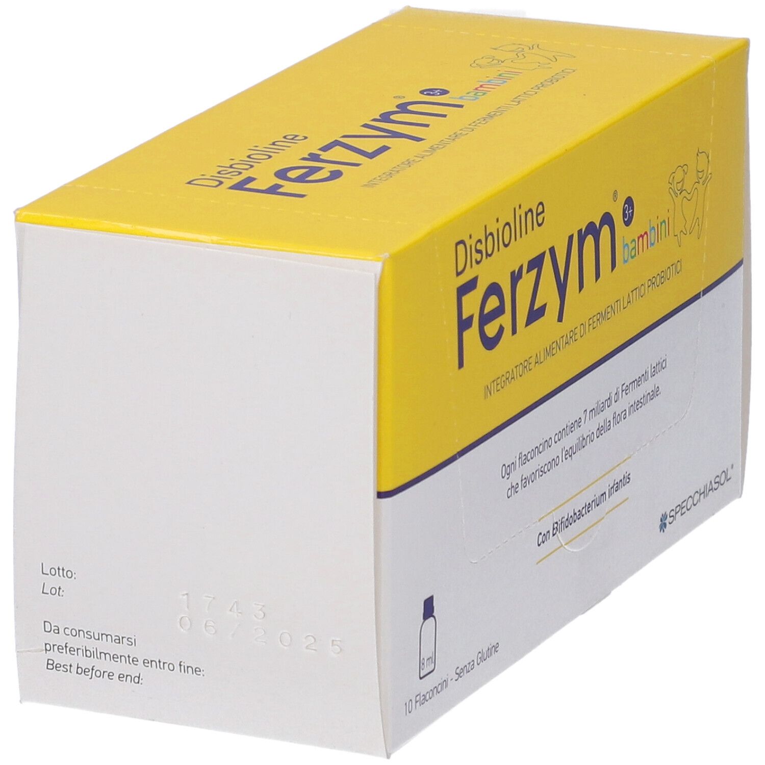 Disbioline Ferzym Bambini 10 Flaconcini Da 8 Ml