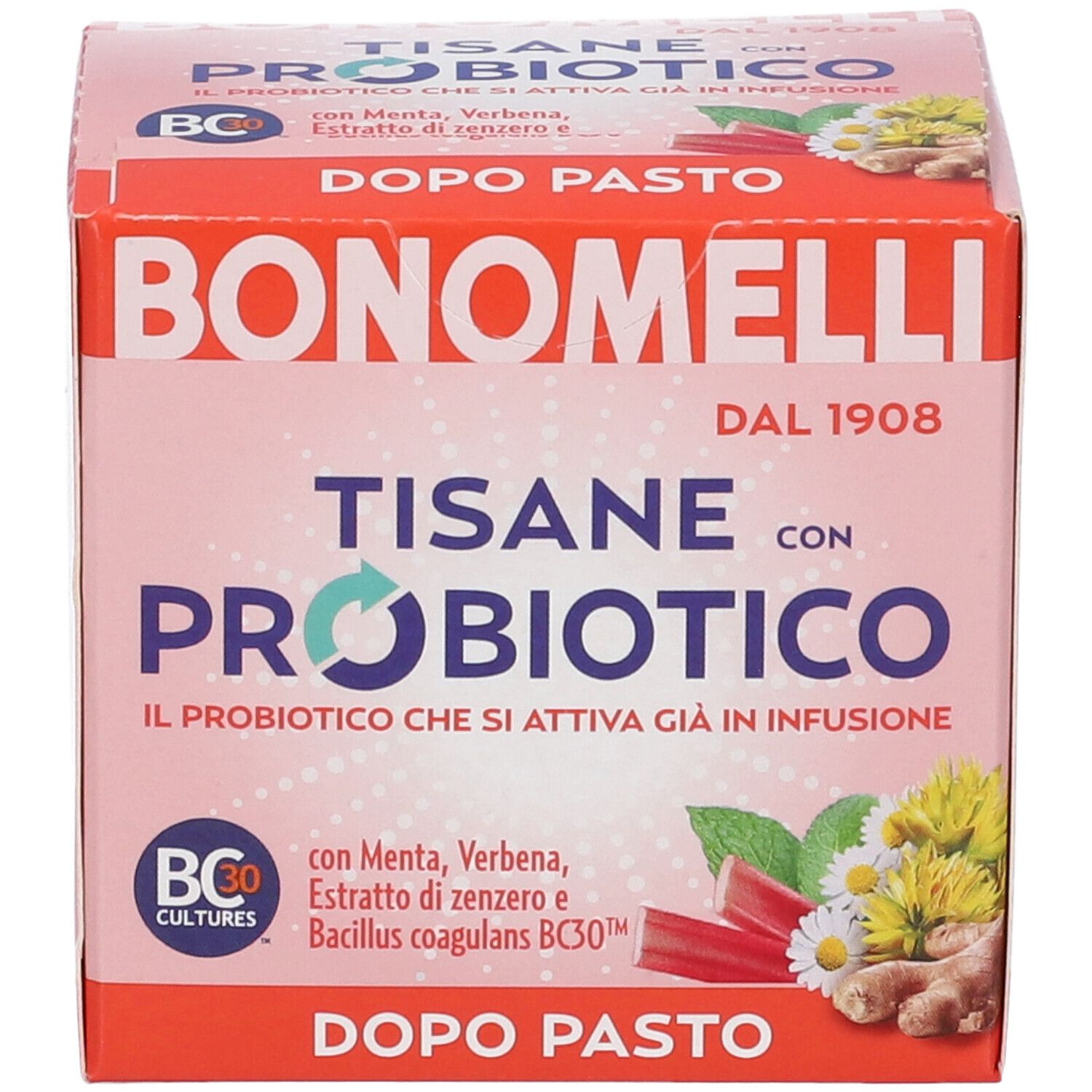 Bonomelli Tisane con Probiotico, Dopo Pasto, 10 filtri