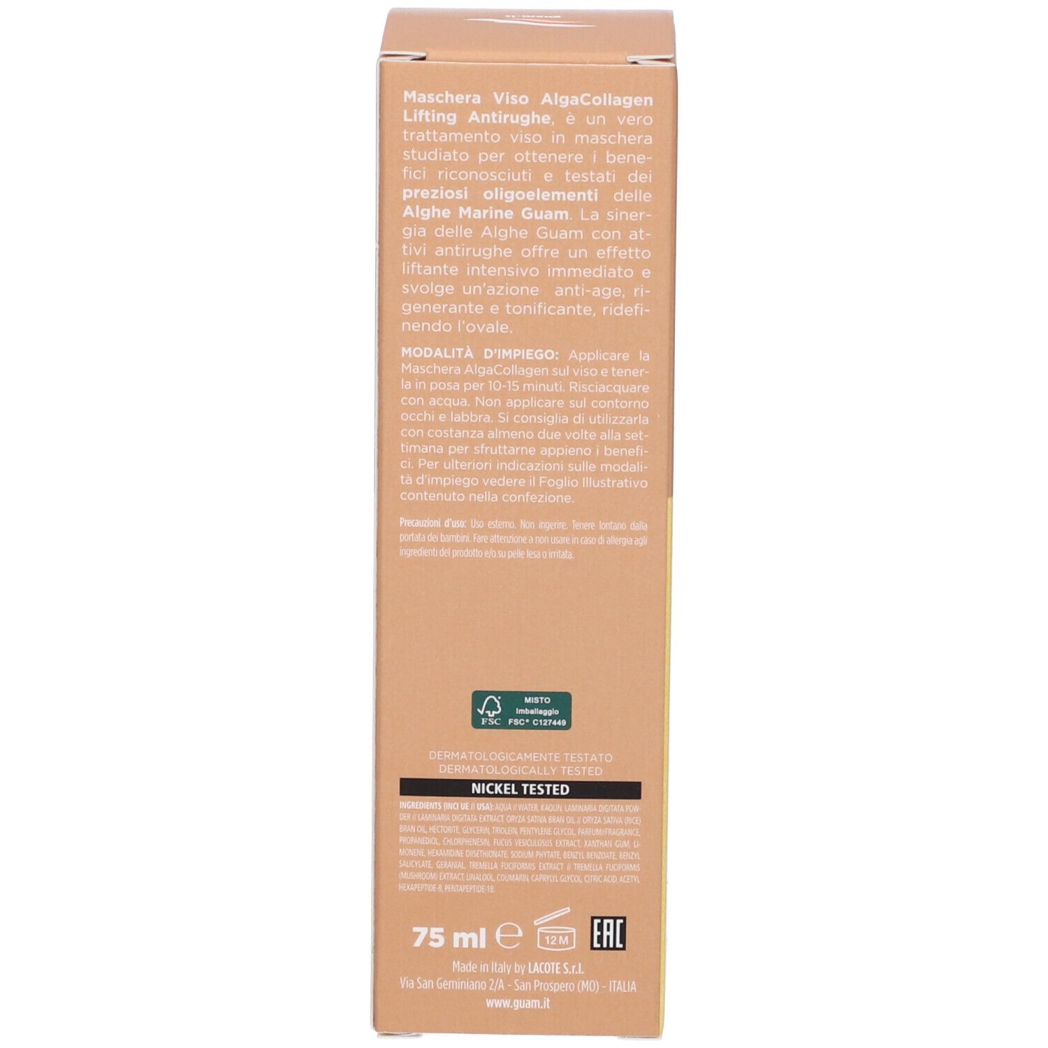 Guam Maschera Viso AlgaCollagen Lifting Antirughe - risparmia il 10% con il codice: Guam10