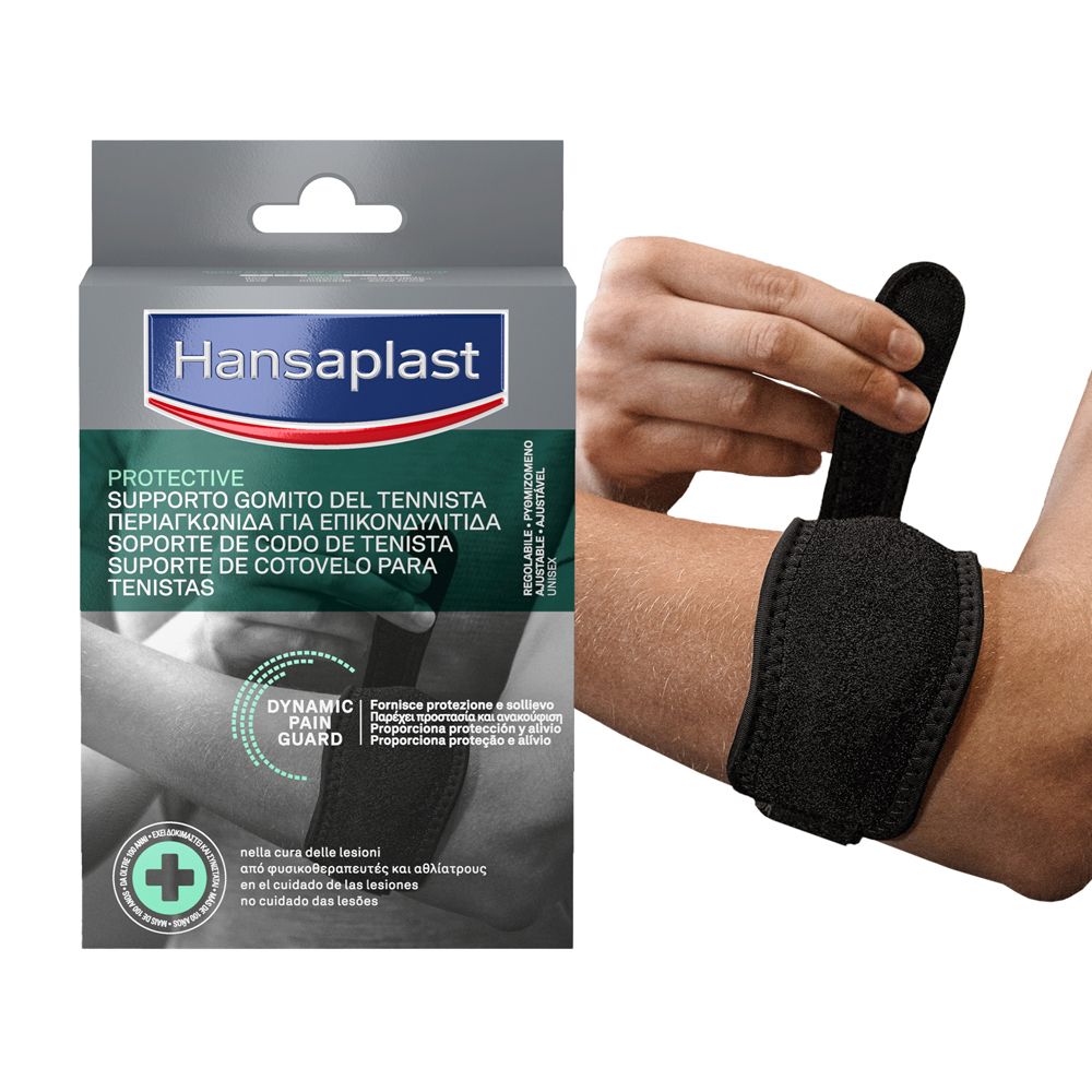 Hansaplast Sport Supporto Gomito del Tennista, Tutore epicondilite gomito protettivo, 1 pezzo - risparmia il 10% con il codice: NI10