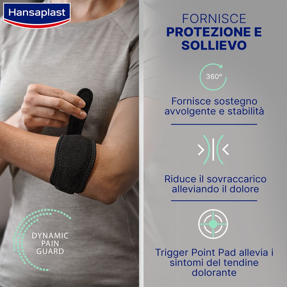 Hansaplast Sport Supporto Gomito del Tennista, Tutore epicondilite gomito protettivo, 1 pezzo - risparmia il 10% con il codice: NI10