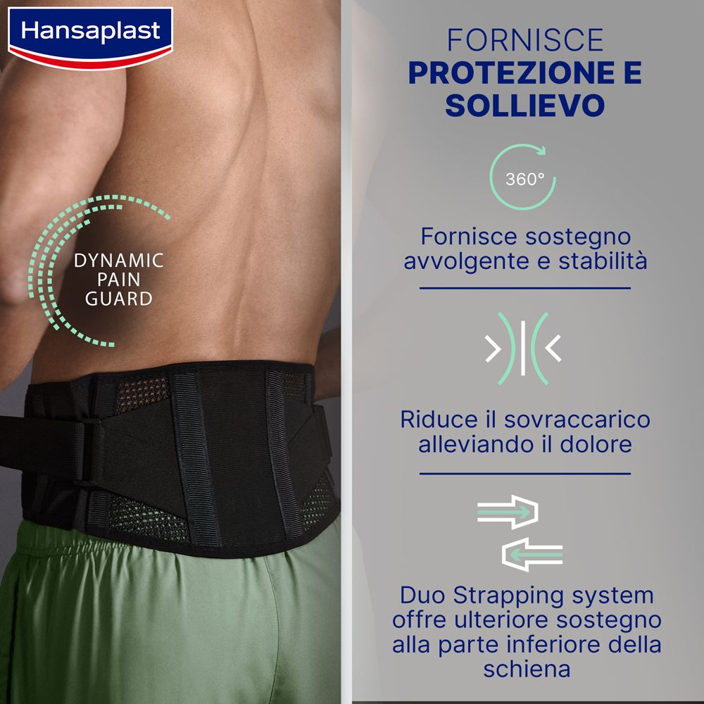 Hansaplast Sport Supporto Schiena, Fascia lombare supporto schiena protettiva, 1 pezzo - risparmia il 10% con il codice: NI10