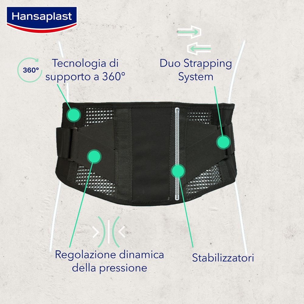 Hansaplast Sport Supporto Schiena, Fascia lombare supporto schiena protettiva, 1 pezzo - risparmia il 10% con il codice: NI10