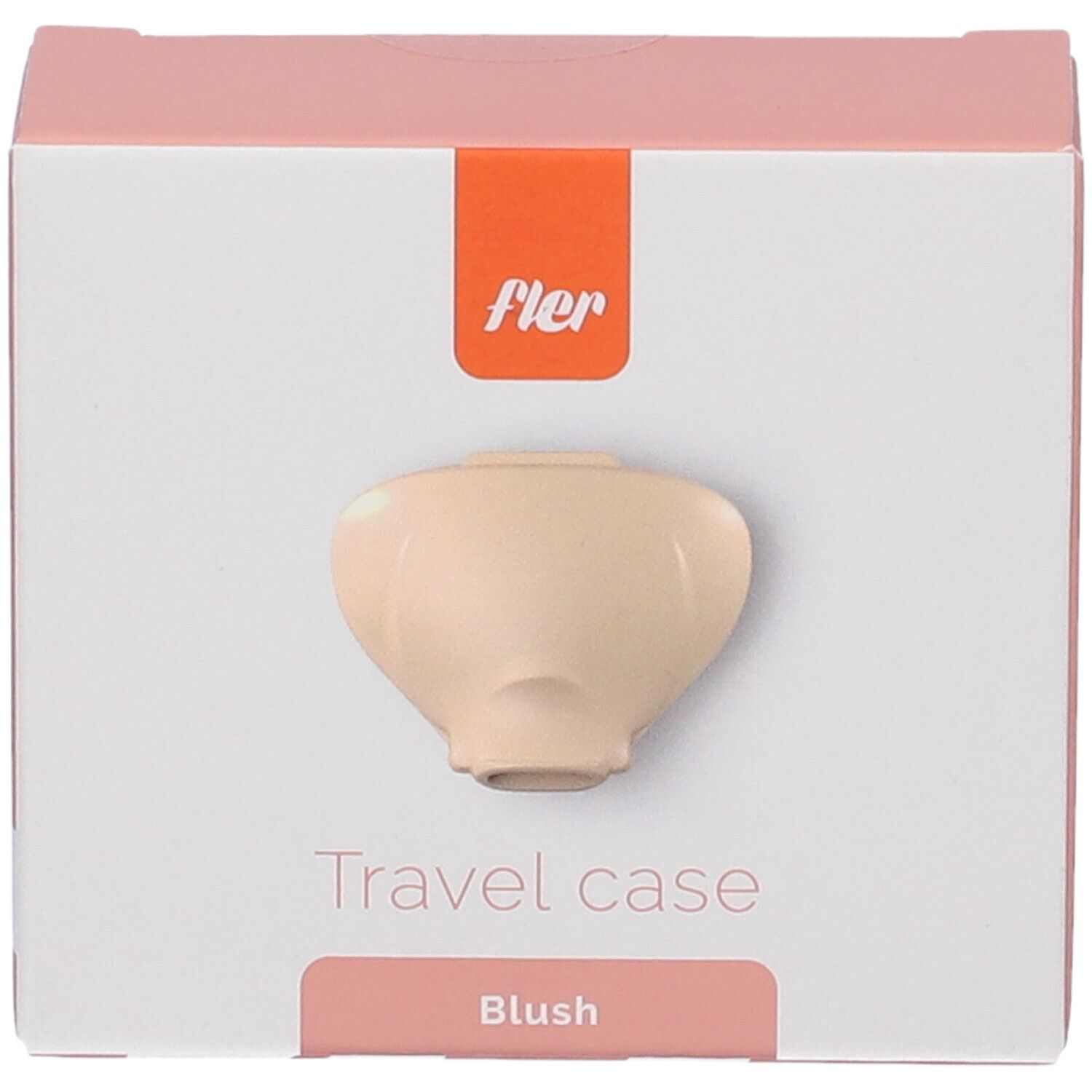 Custodia da viaggio Fler per rasoio, Blush. Fronte della confezione con illustrazione del prodotto.
