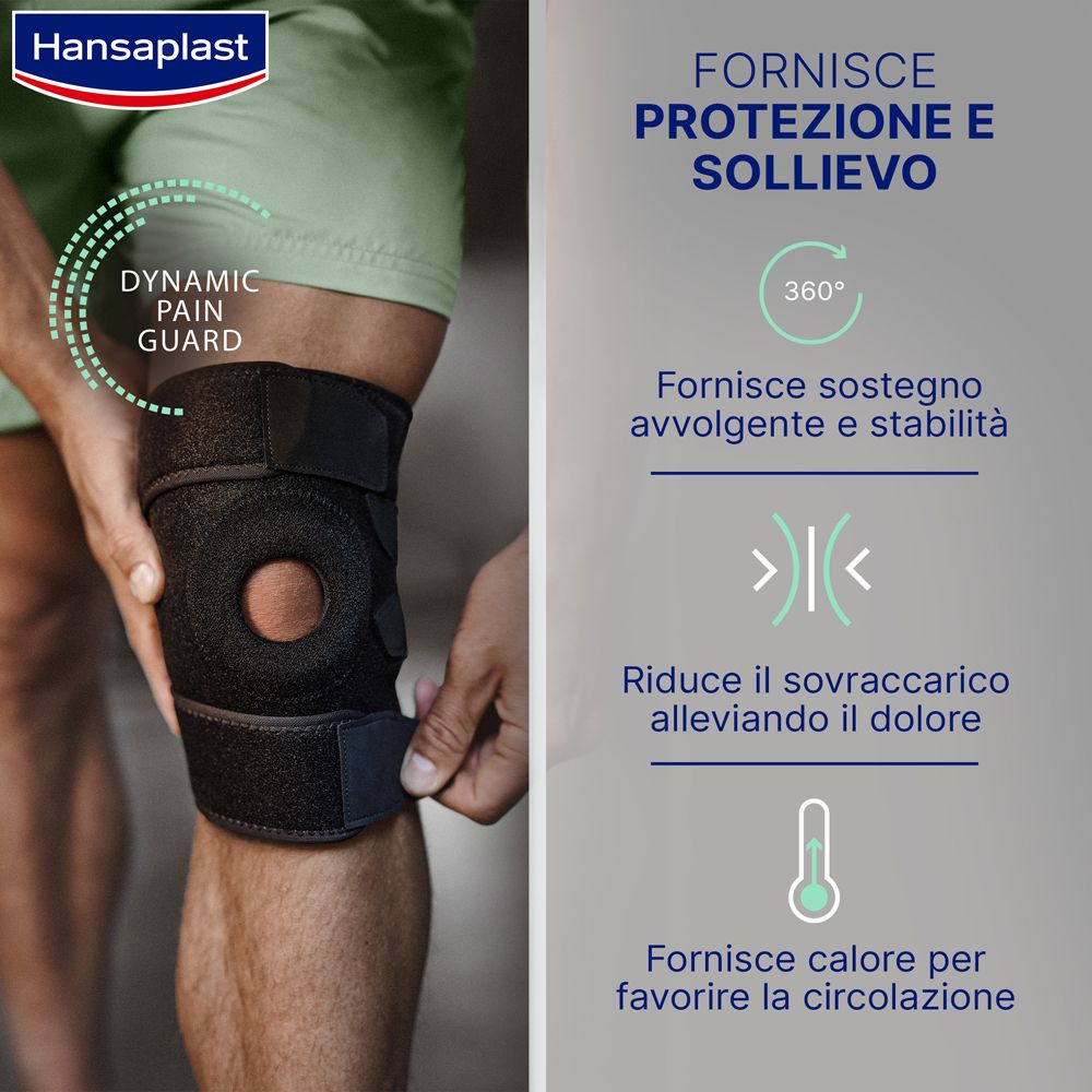 Hansaplast Sport Supporto Ginocchio, Tutore ginocchio per protezione e sollievo dal dolore, 1 pezzo - risparmia il 10% con il codice: NI10