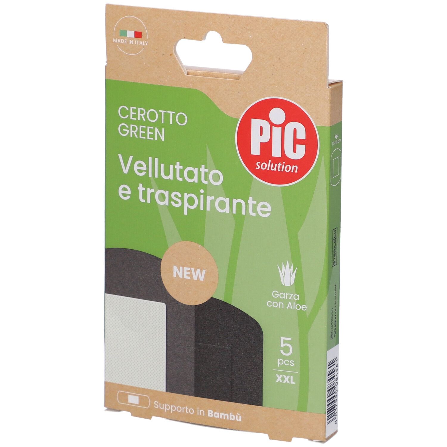 Pic Cerotto Green Bambù Aloe Sterile 7,5 x 10 cm 5 pezzi