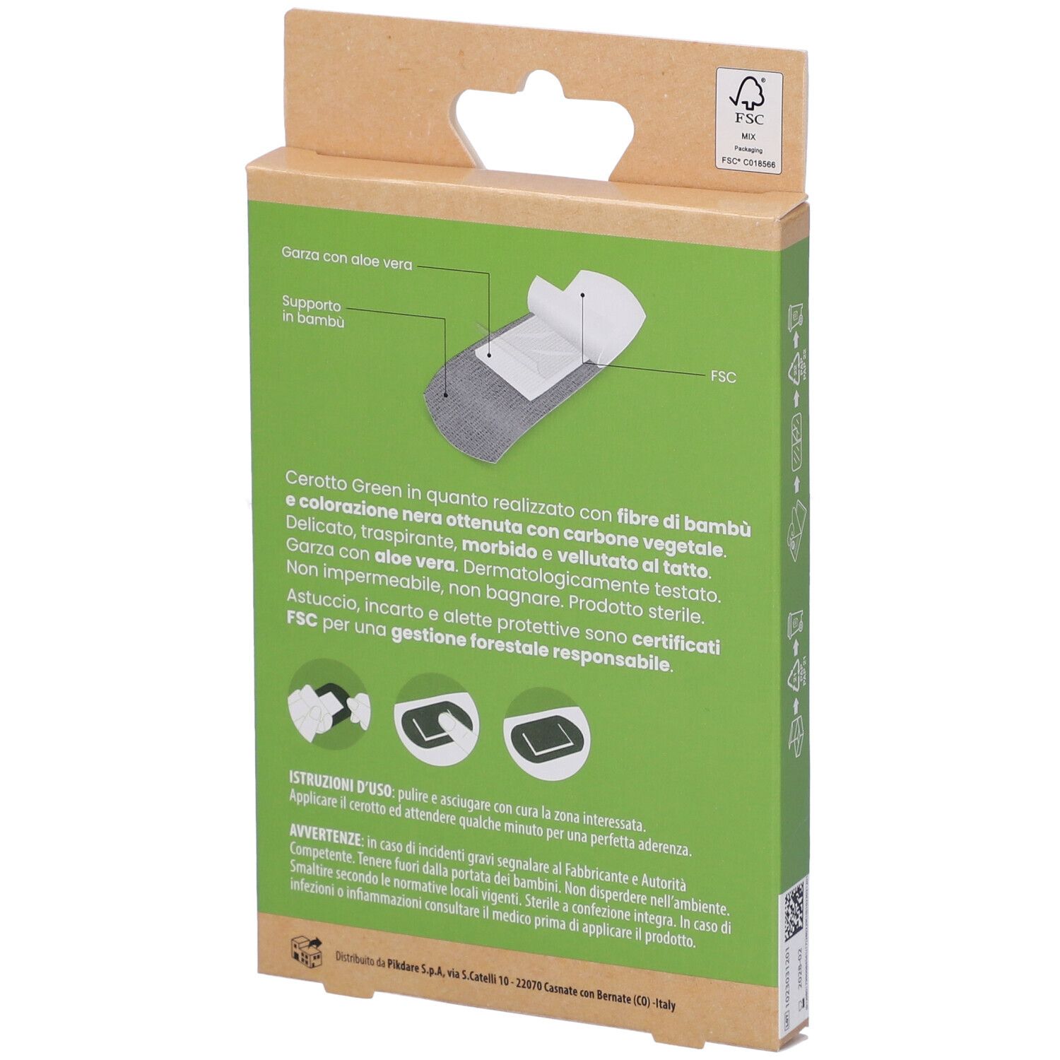 Pic Cerotto Green Bambù Aloe Sterile 7,5 x 10 cm 5 pezzi