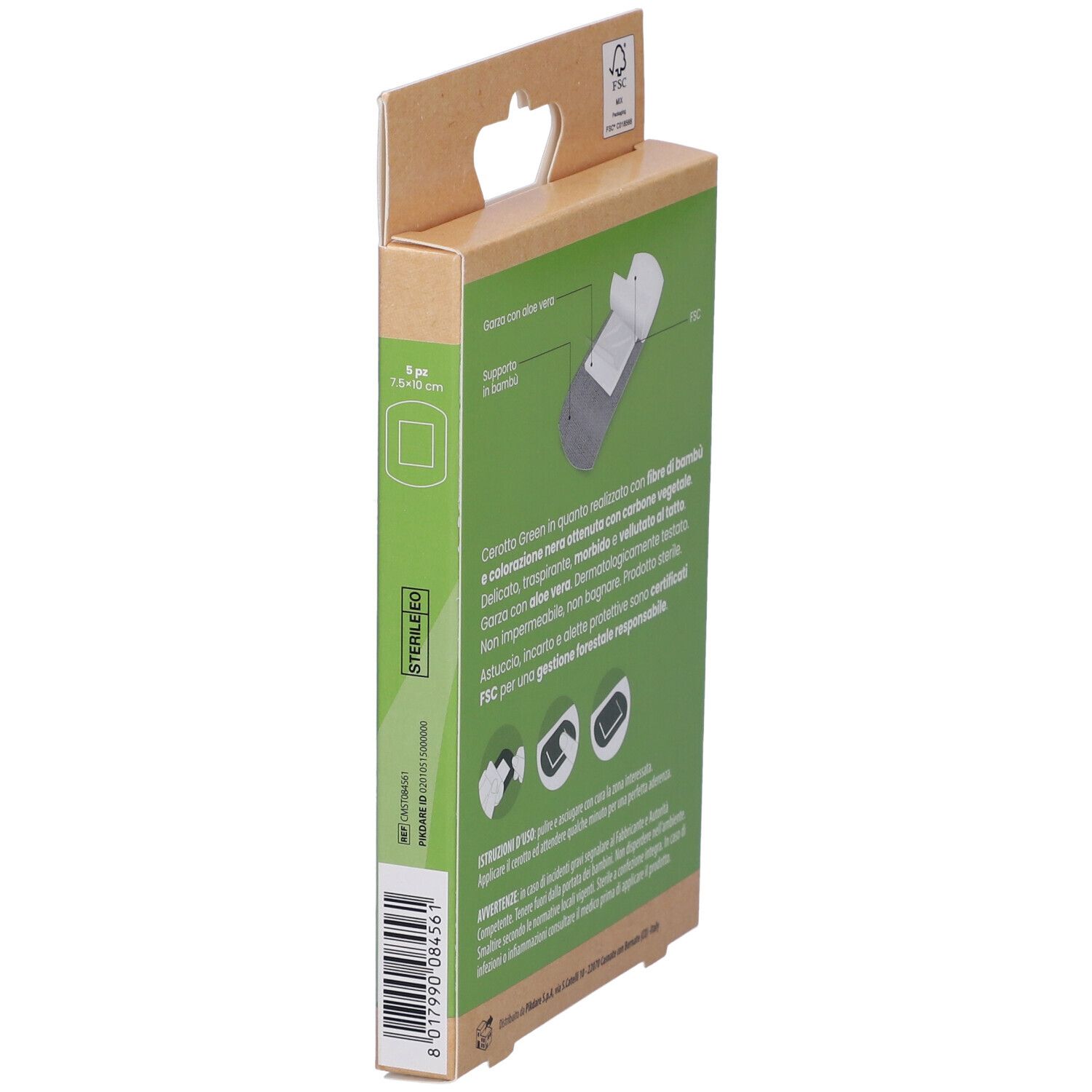Pic Cerotto Green Bambù Aloe Sterile 7,5 x 10 cm 5 pezzi