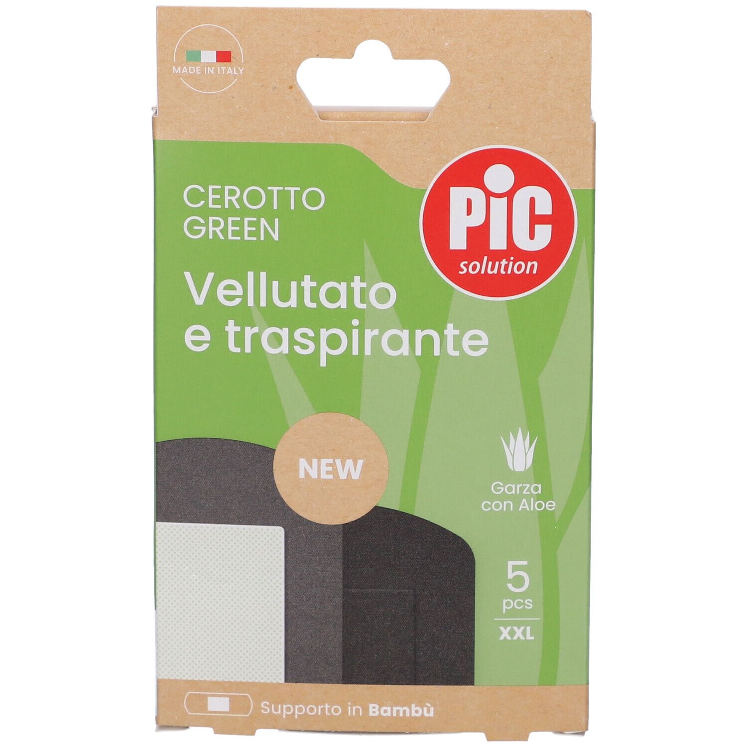 Pic Cerotto Green Bambù Aloe Sterile 7,5 x 10 cm 5 pezzi