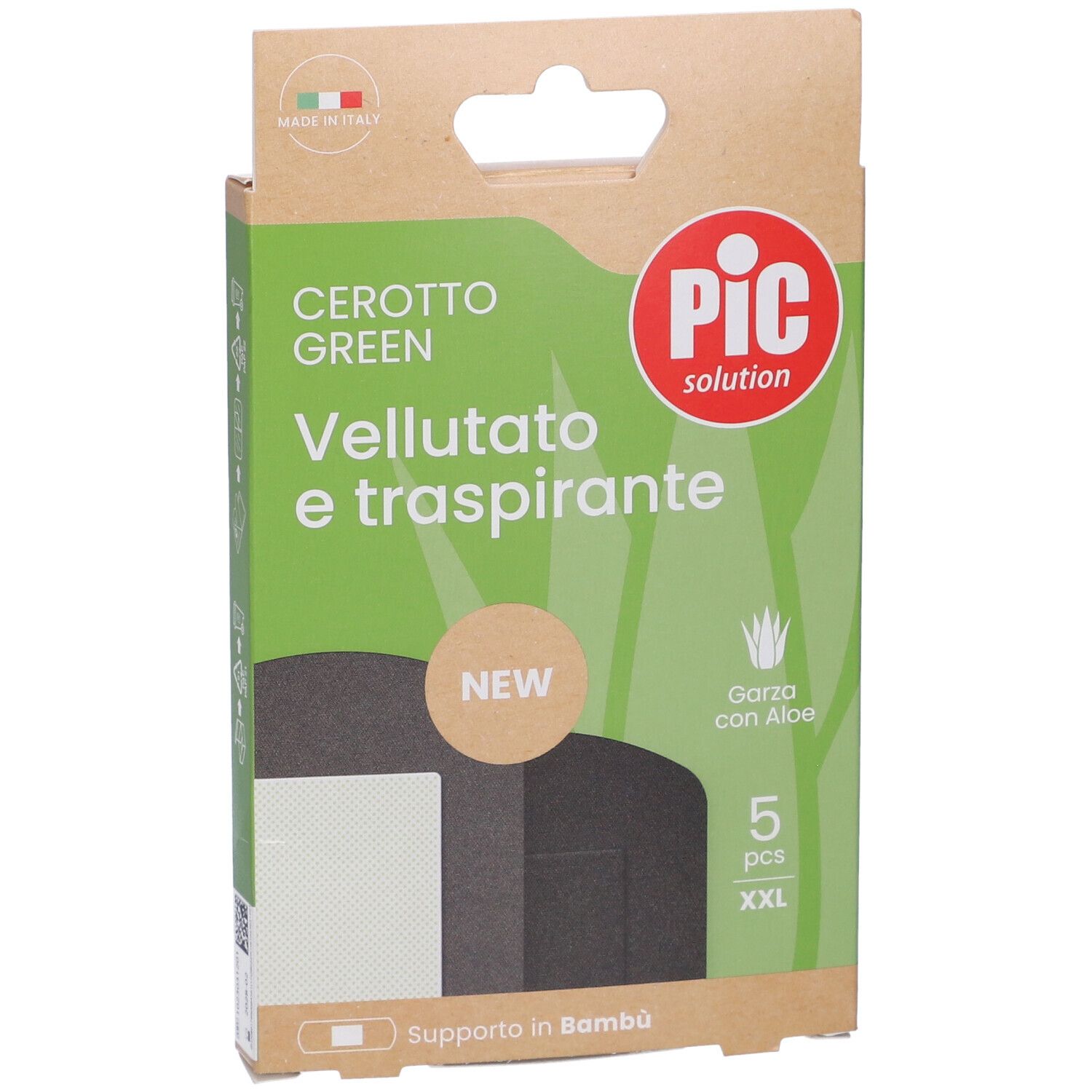 Pic Cerotto Green Bambù Aloe Sterile 7,5 x 10 cm 5 pezzi