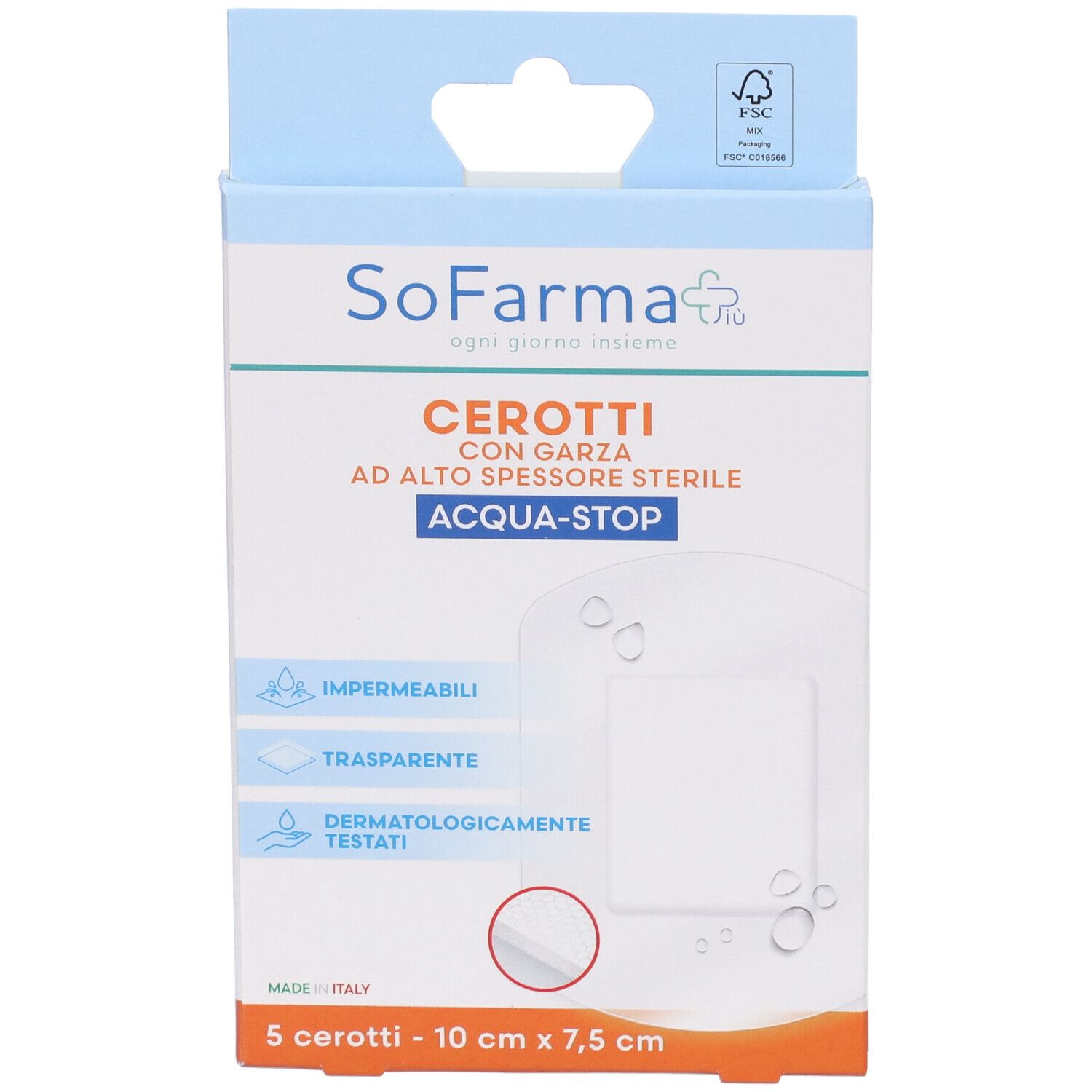 Sofarmapiu' Cerotto Acquastop 10X7,5 Cm