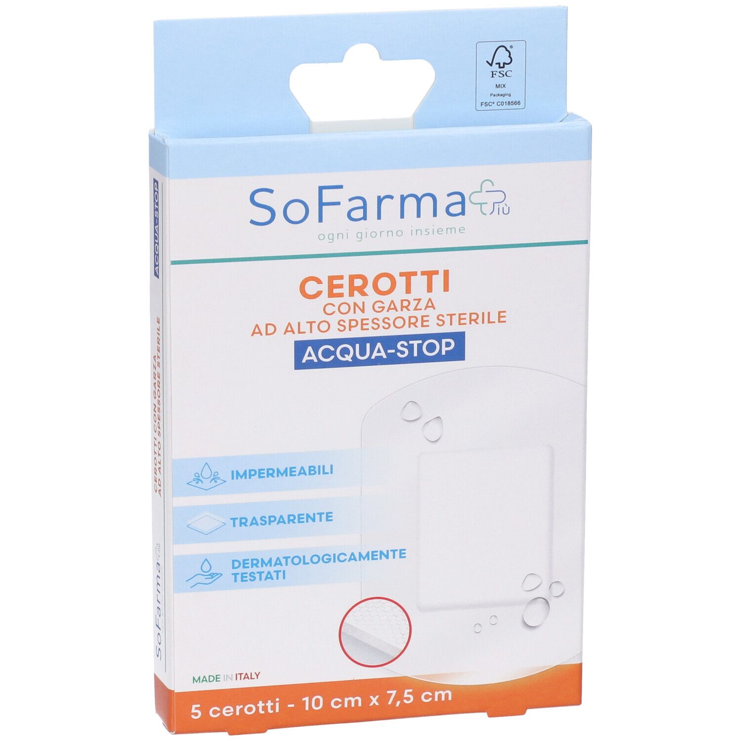 Sofarmapiu' Cerotto Acquastop 10X7,5 Cm