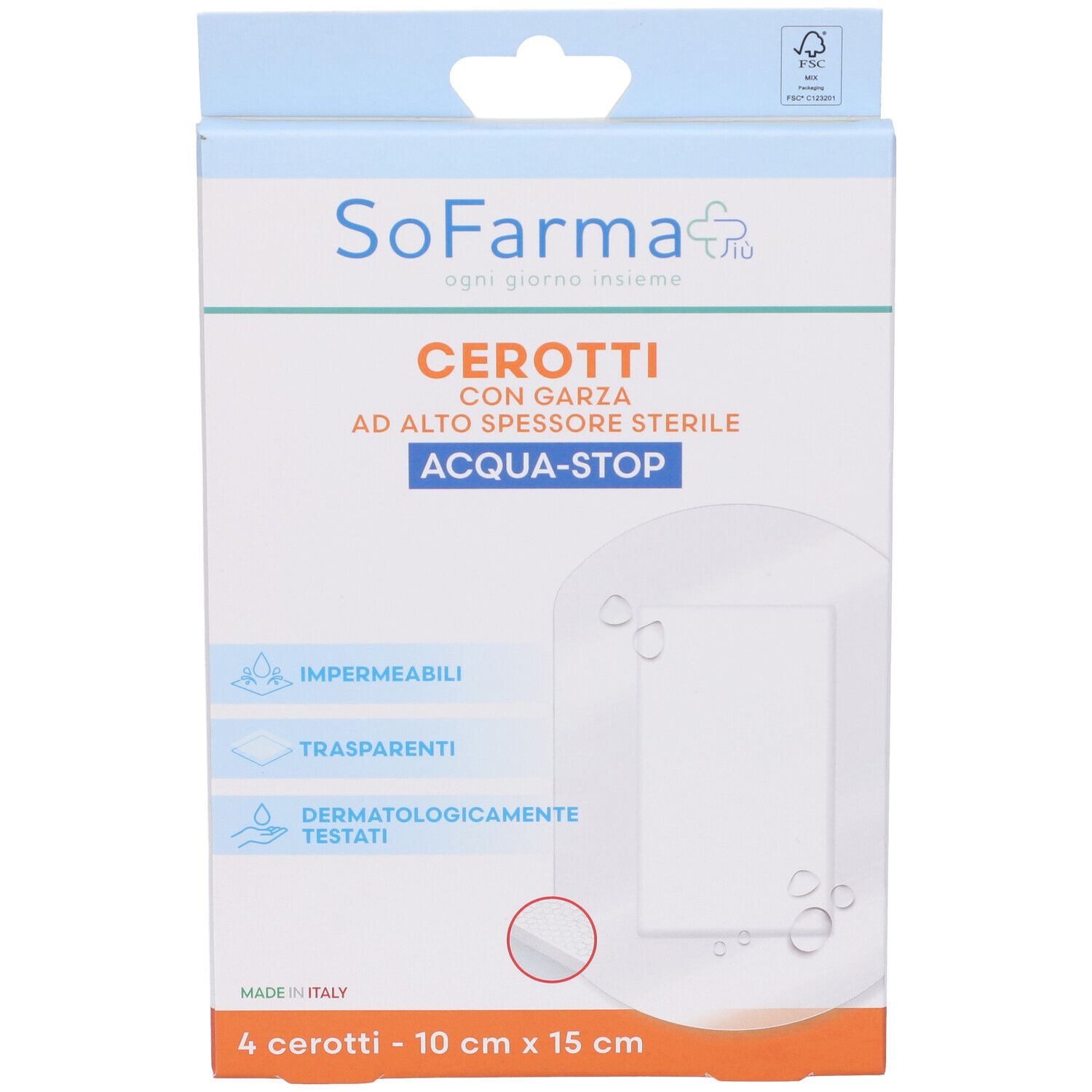 Sofarmapiu' Cerotto Acquastop 10X15 Cm