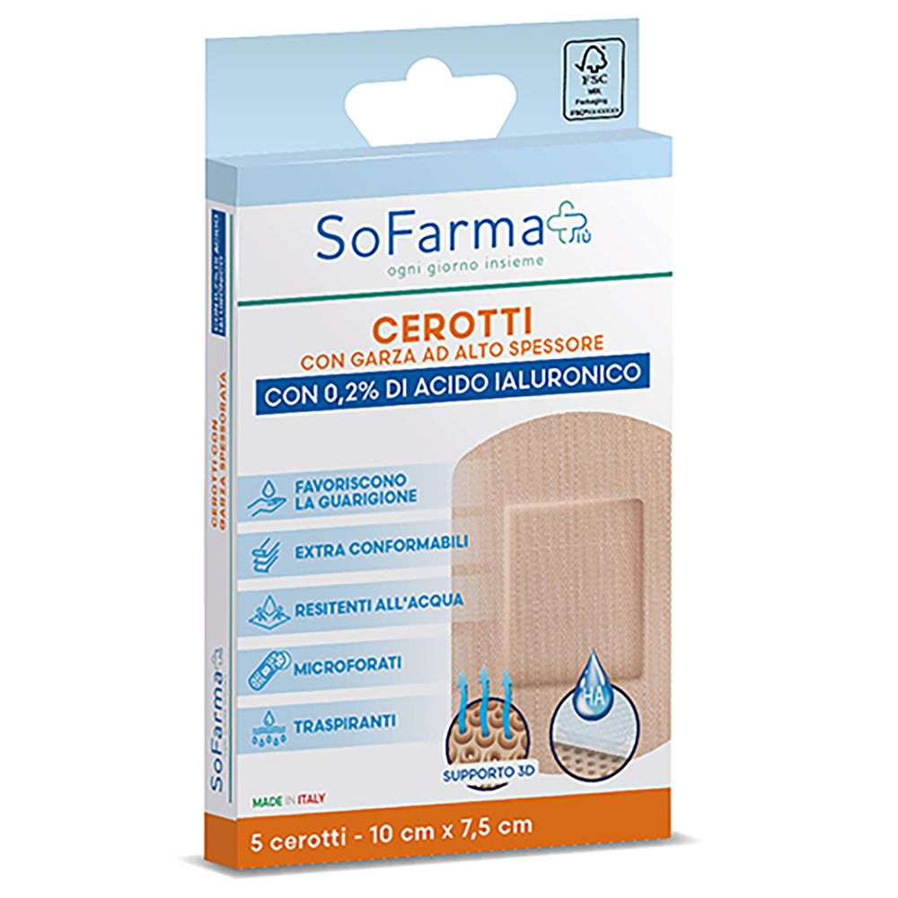 Sofarmapiu' Cerotto Cicatrizzante 10X7,5 Cm