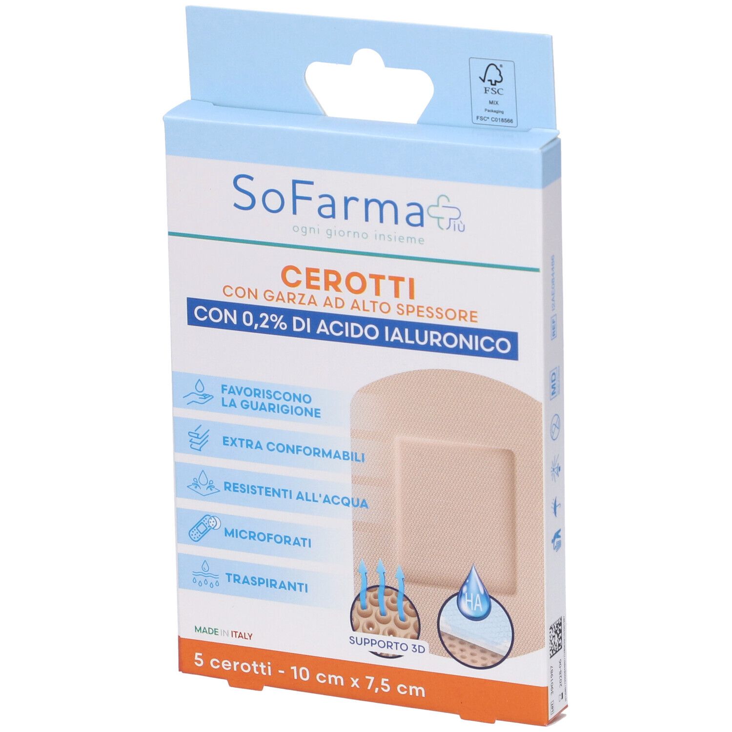 Sofarmapiu' Cerotto Cicatrizzante 10X7,5 Cm