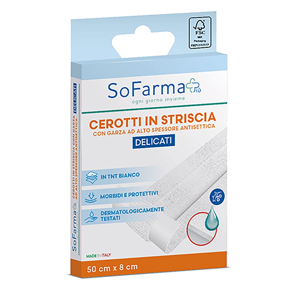Sofarmapiu' Cerotto Delicato Striscia 50X8 Cm