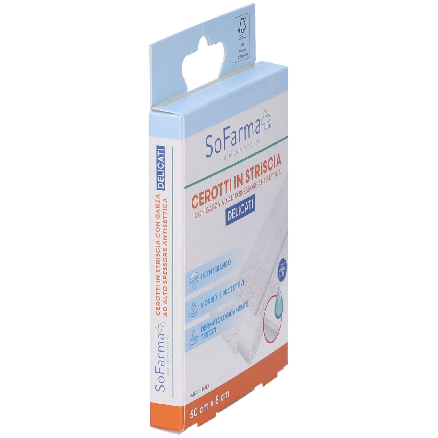 Sofarmapiu' Cerotto Delicato Striscia 50X8 Cm