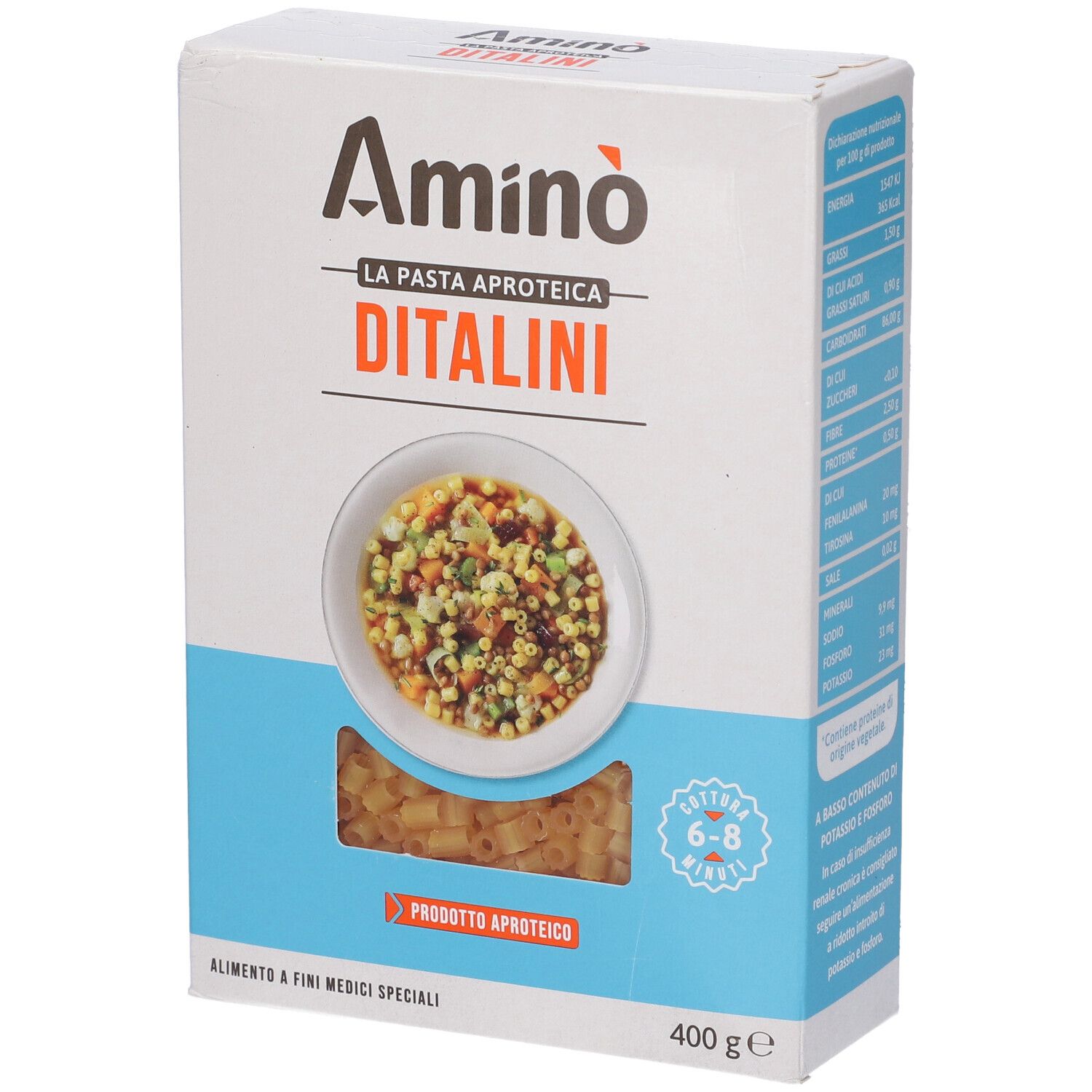 Amino' La Pasta Aproteica Ditalini 400 G